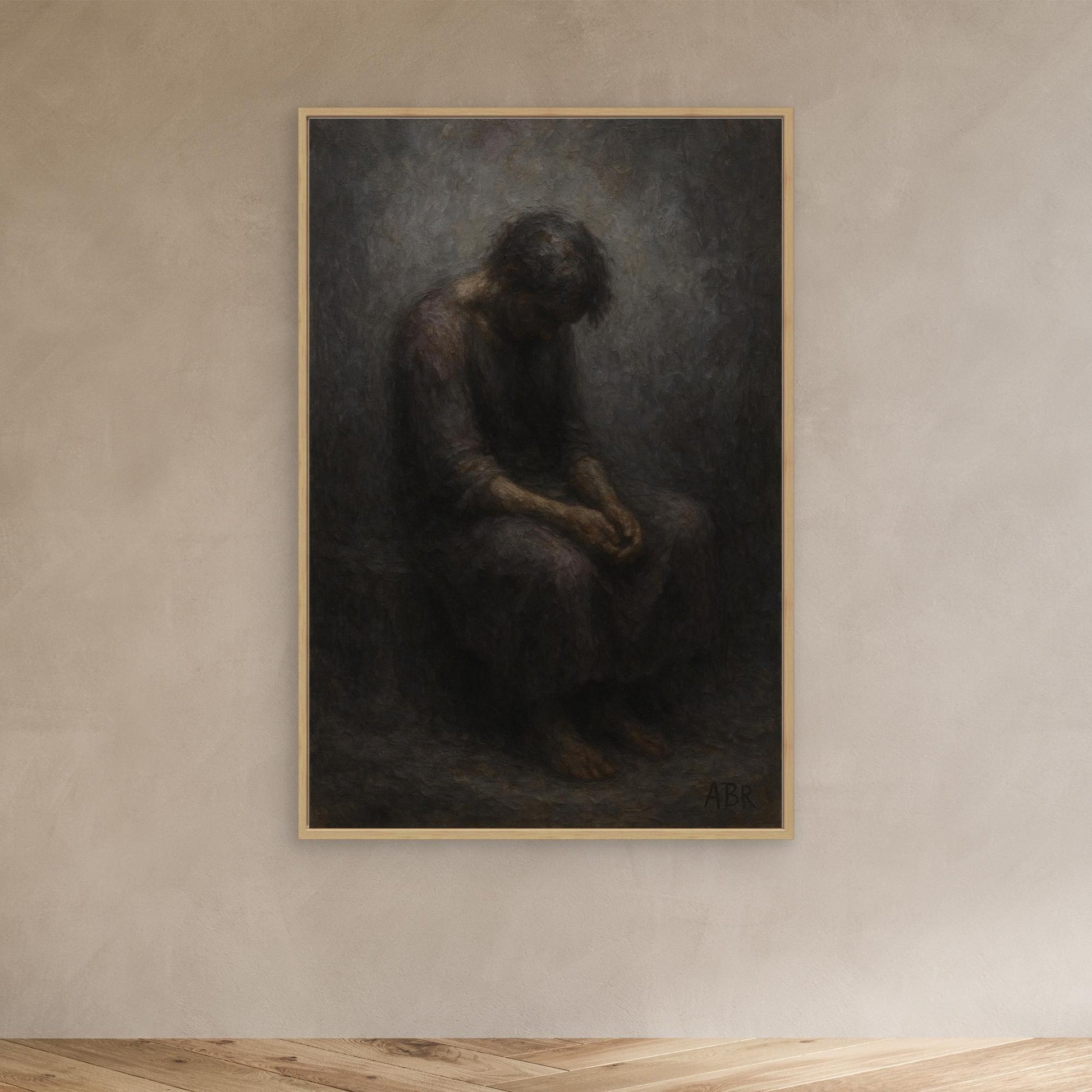 Melancholy Figurative Canvas Wall Art
