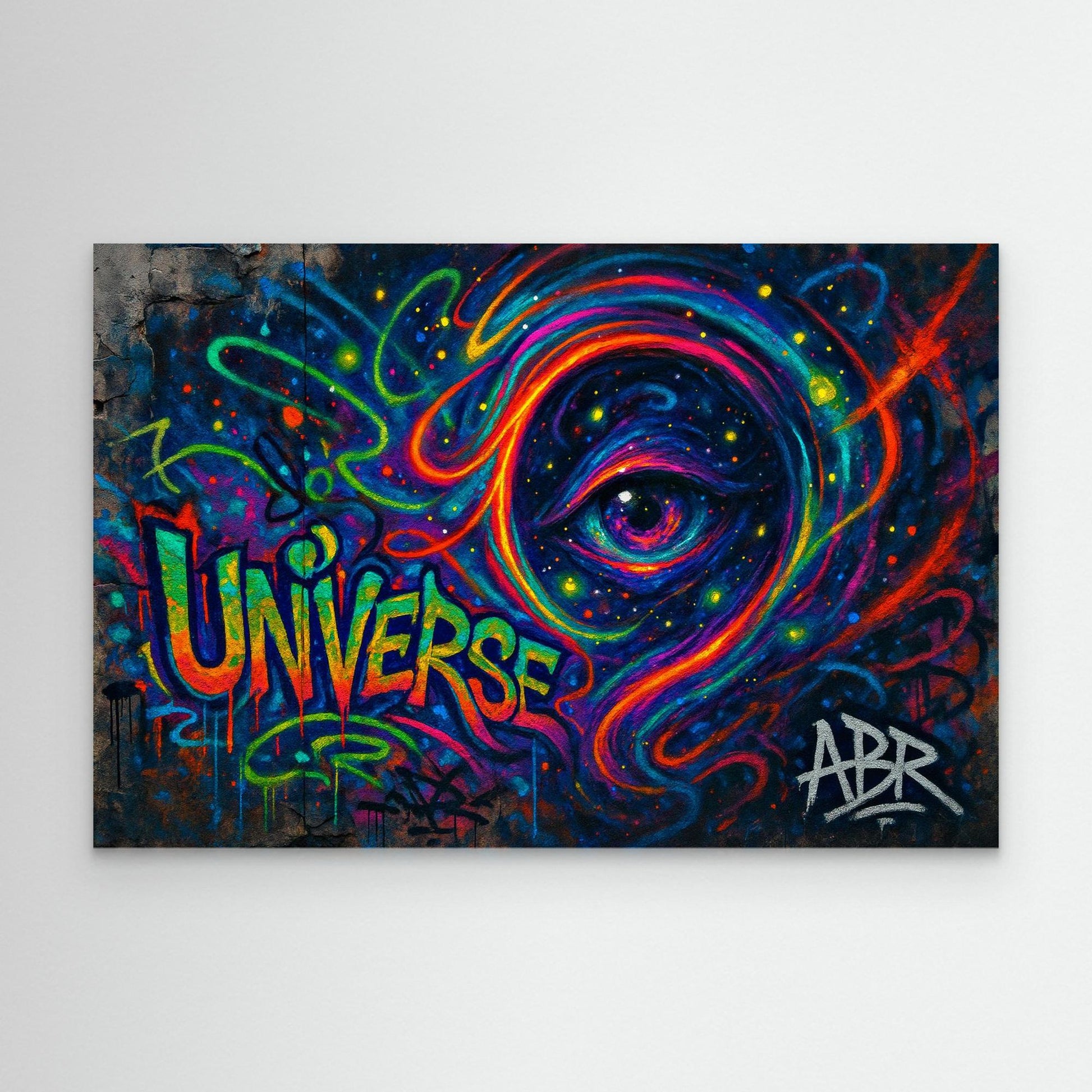 Cosmic Eye Graffiti Canvas Wall Art