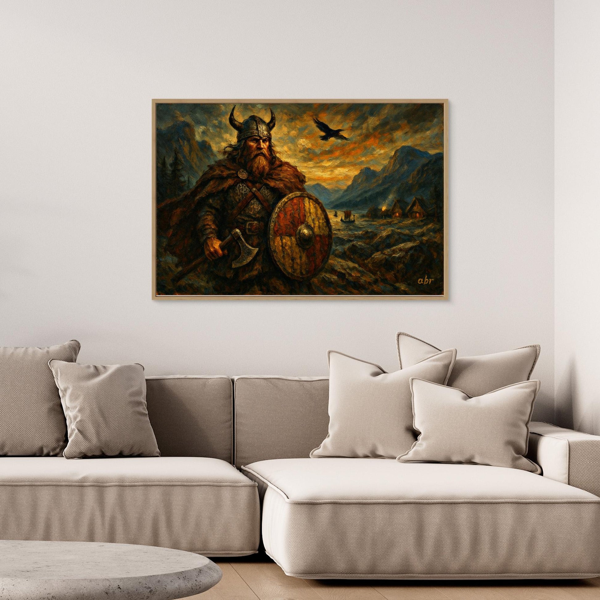 Norse Viking Defender Wall Print