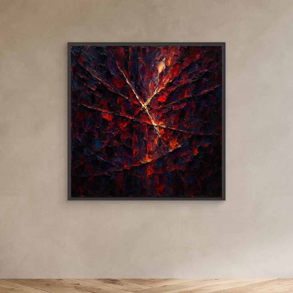 Cracked Fire Texture – Abstract Canvas Wall Art