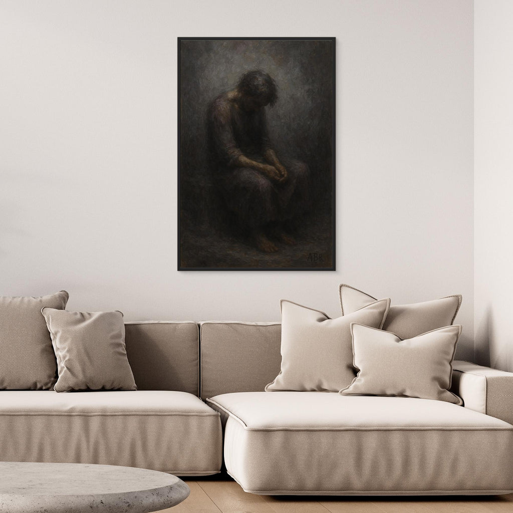 Melancholy Figurative Canvas Wall Art