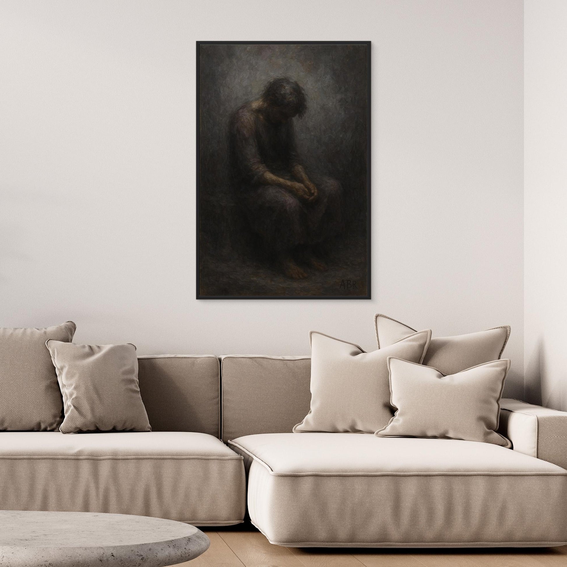 Melancholy Figurative Canvas Wall Art