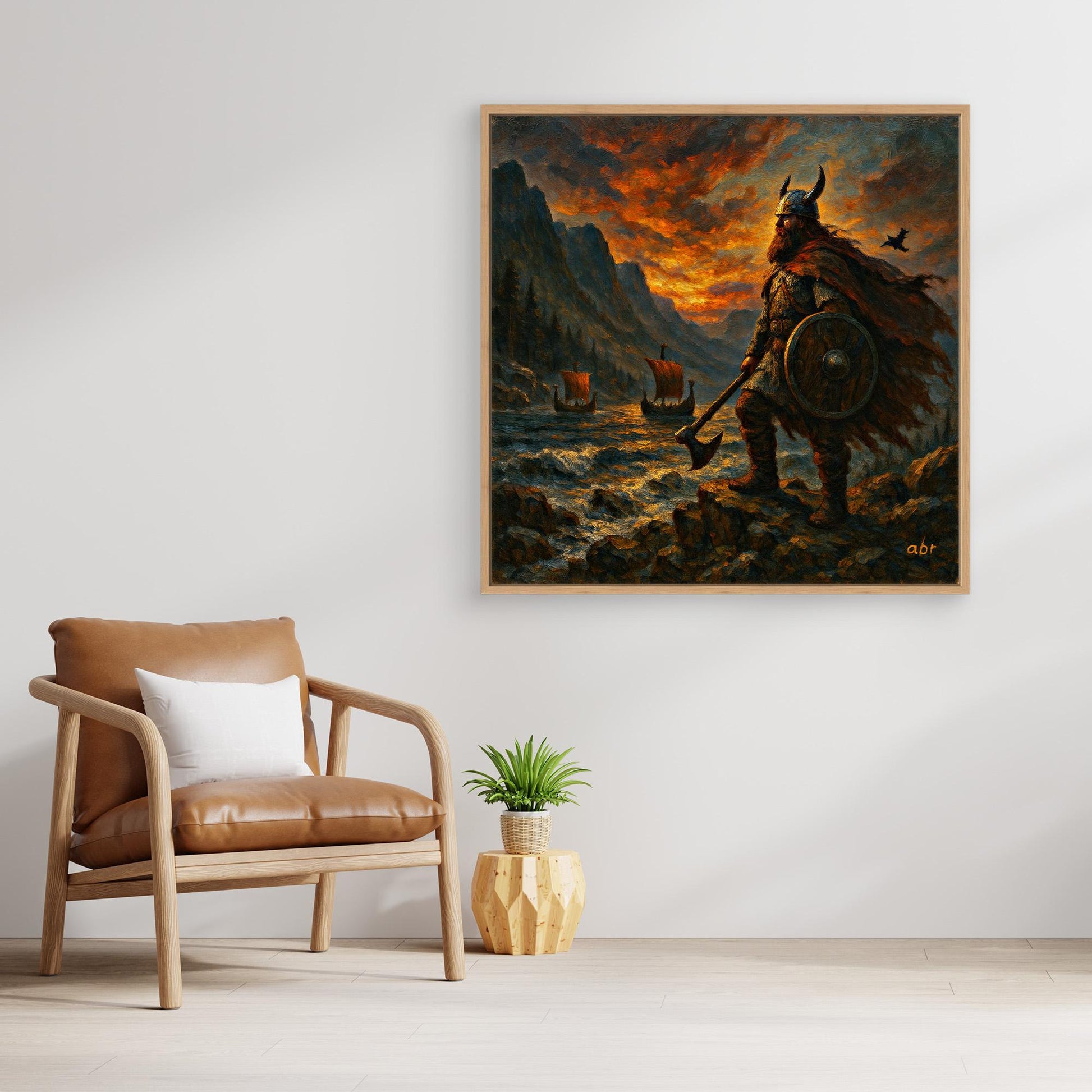 Viking Hero Canvas Wall Art Print