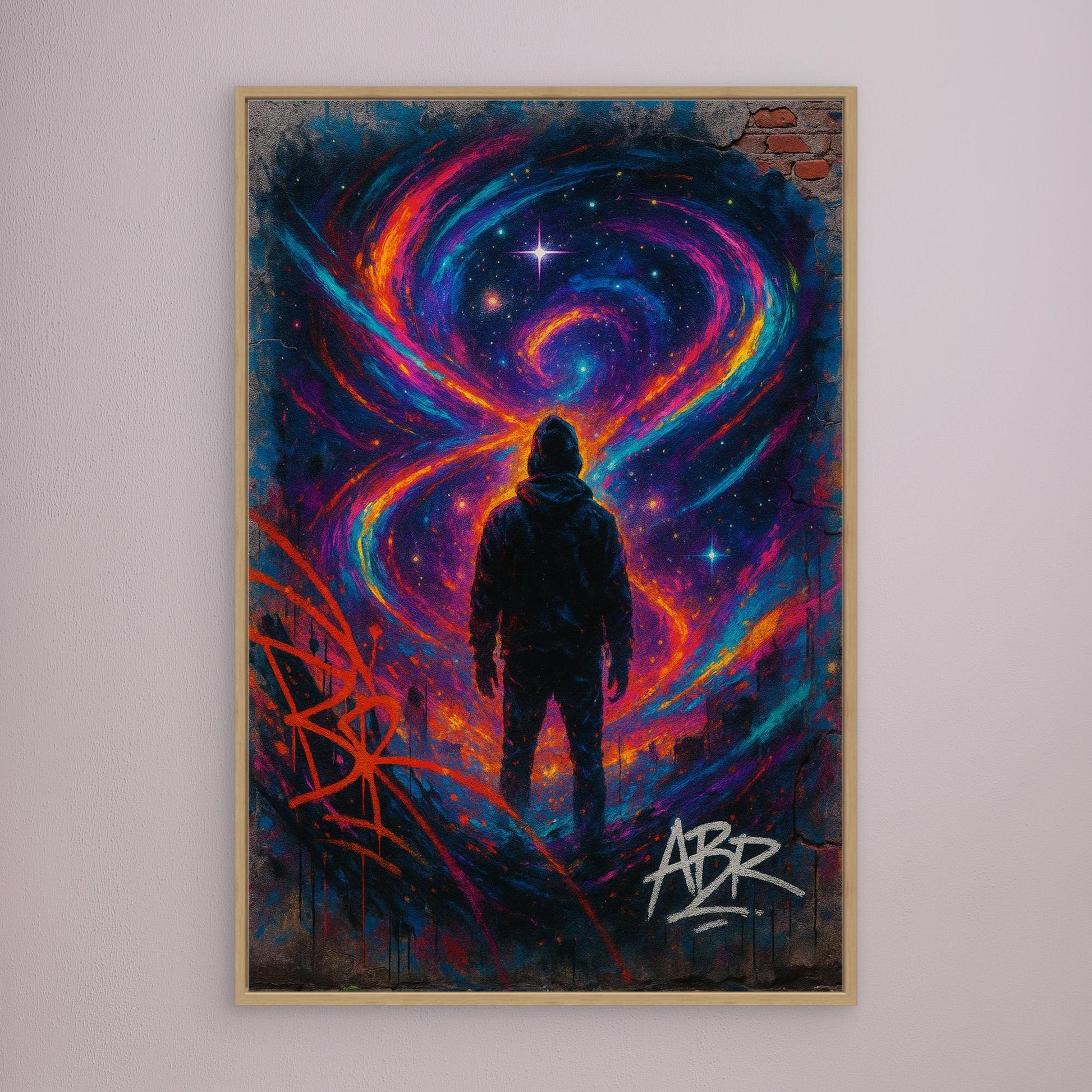 Galaxy Silhouette Canvas Wall Art – Urban Psychedelic Style