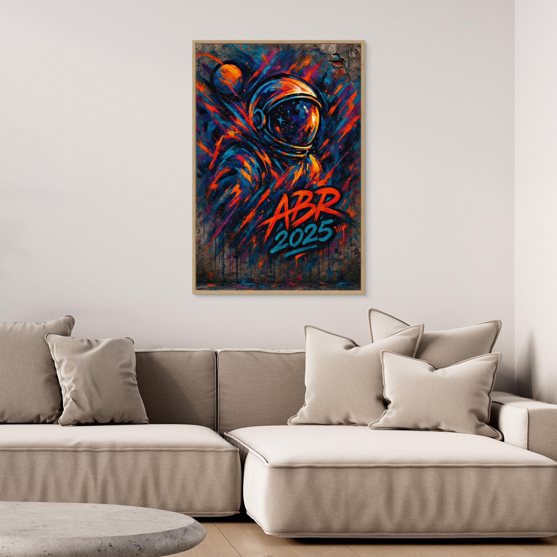 Graffiti Astronaut Canvas Wall Art – Space Street Style Print