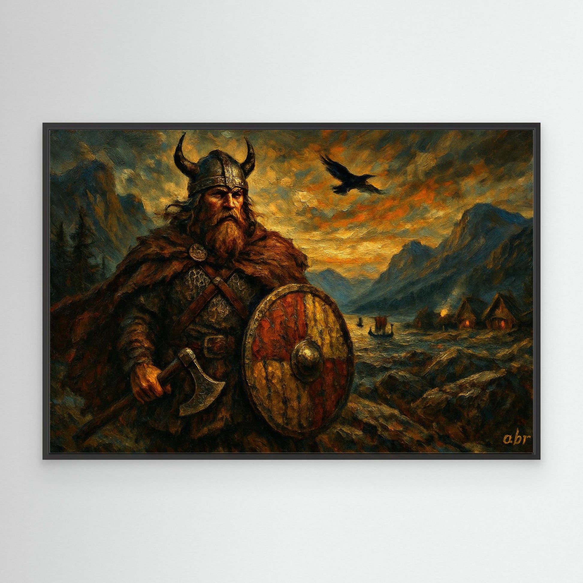 Norse Viking Defender Wall Print