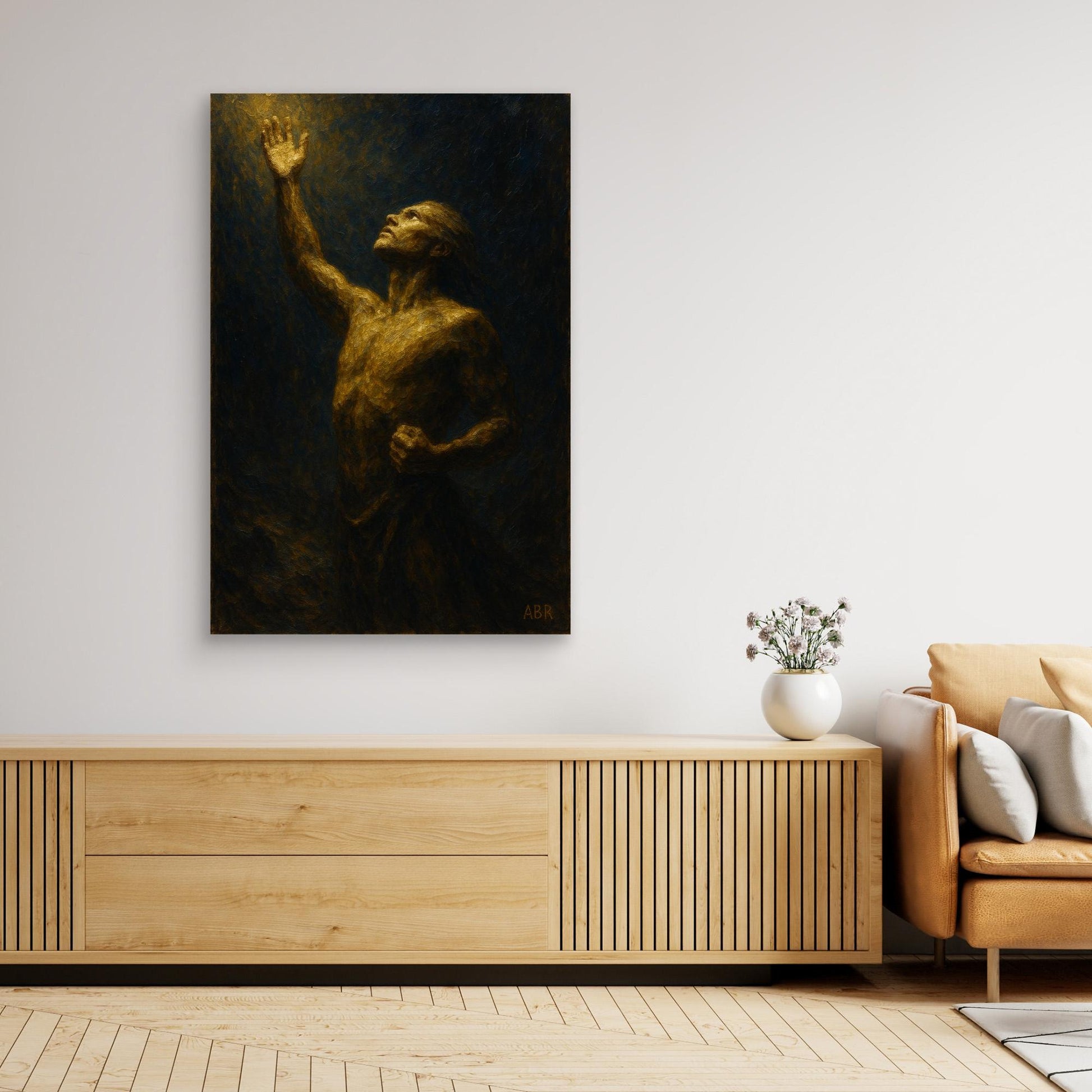 Reaching Toward Light – Figurative Canvas Wall Art