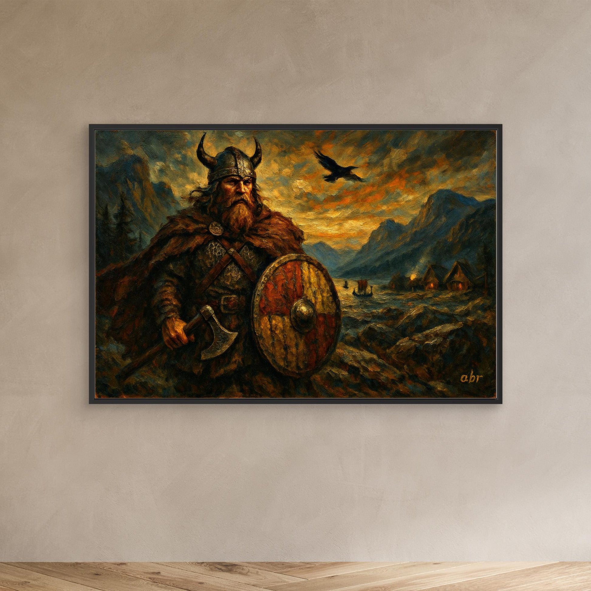 Norse Viking Defender Wall Print