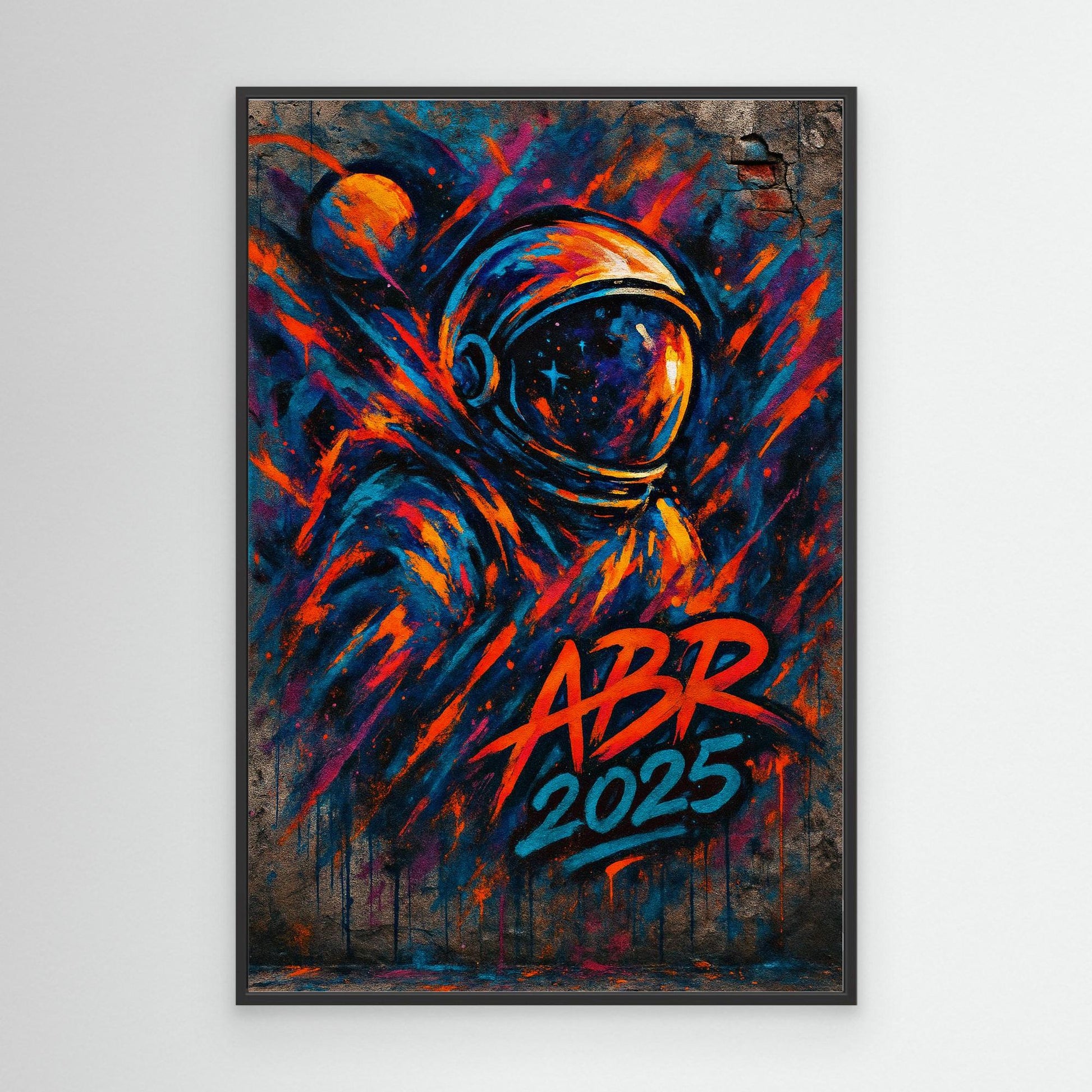 Graffiti Astronaut Canvas Wall Art – Space Street Style Print