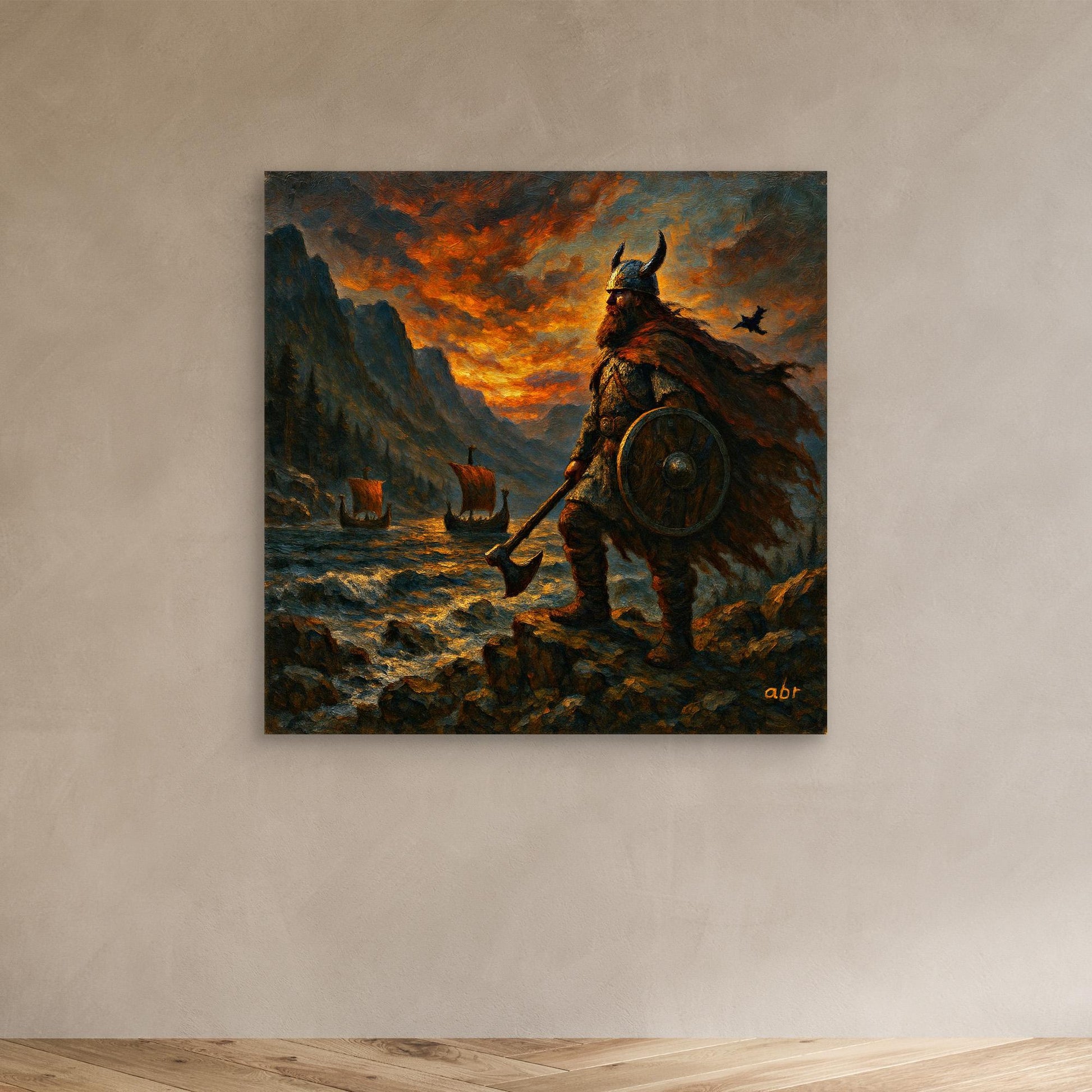 Viking Hero Canvas Wall Art Print