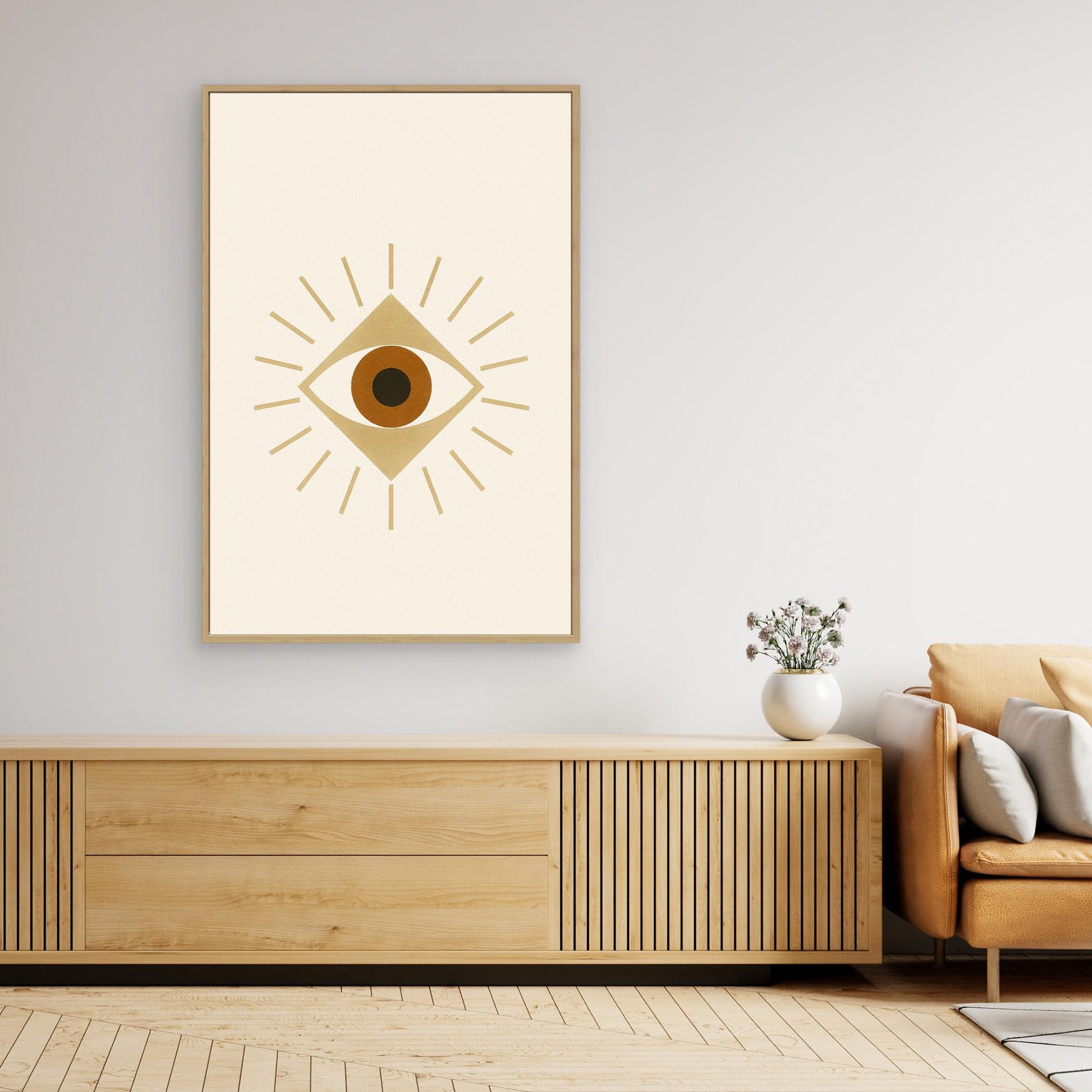 The All-Seeing Eye – Minimalist Spiritual Canvas Wall Art