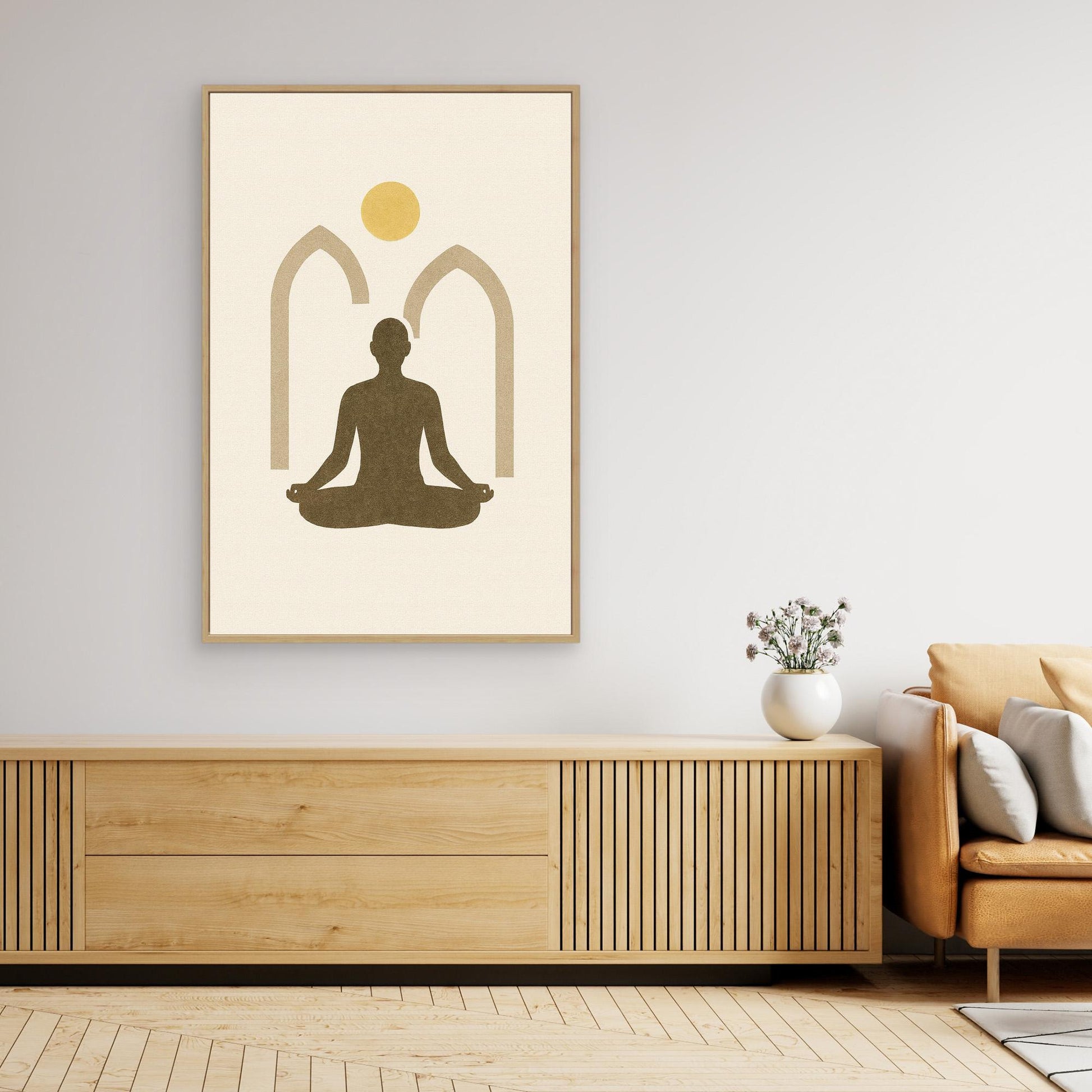Sacred Stillness – Minimalist Meditation & Arch Canvas Art