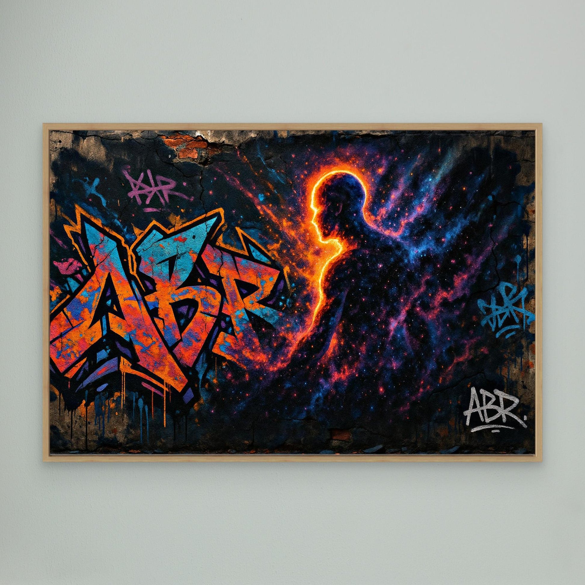 Galactic Silhouette Canvas Wall Art 