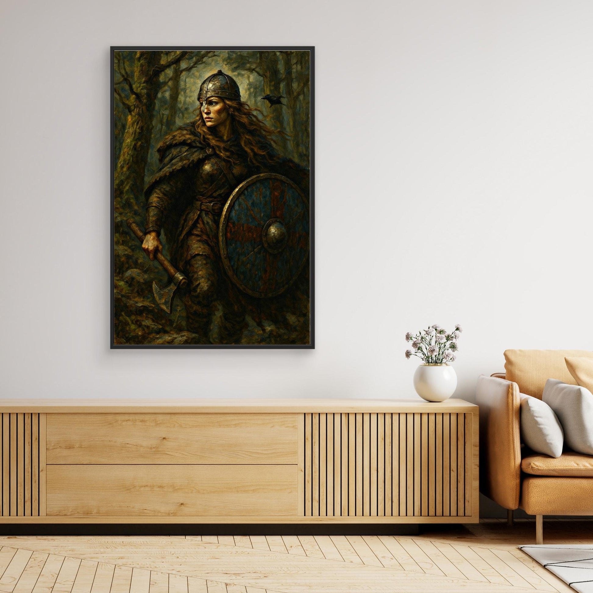 Viking Shieldmaiden Canvas Wall Art
