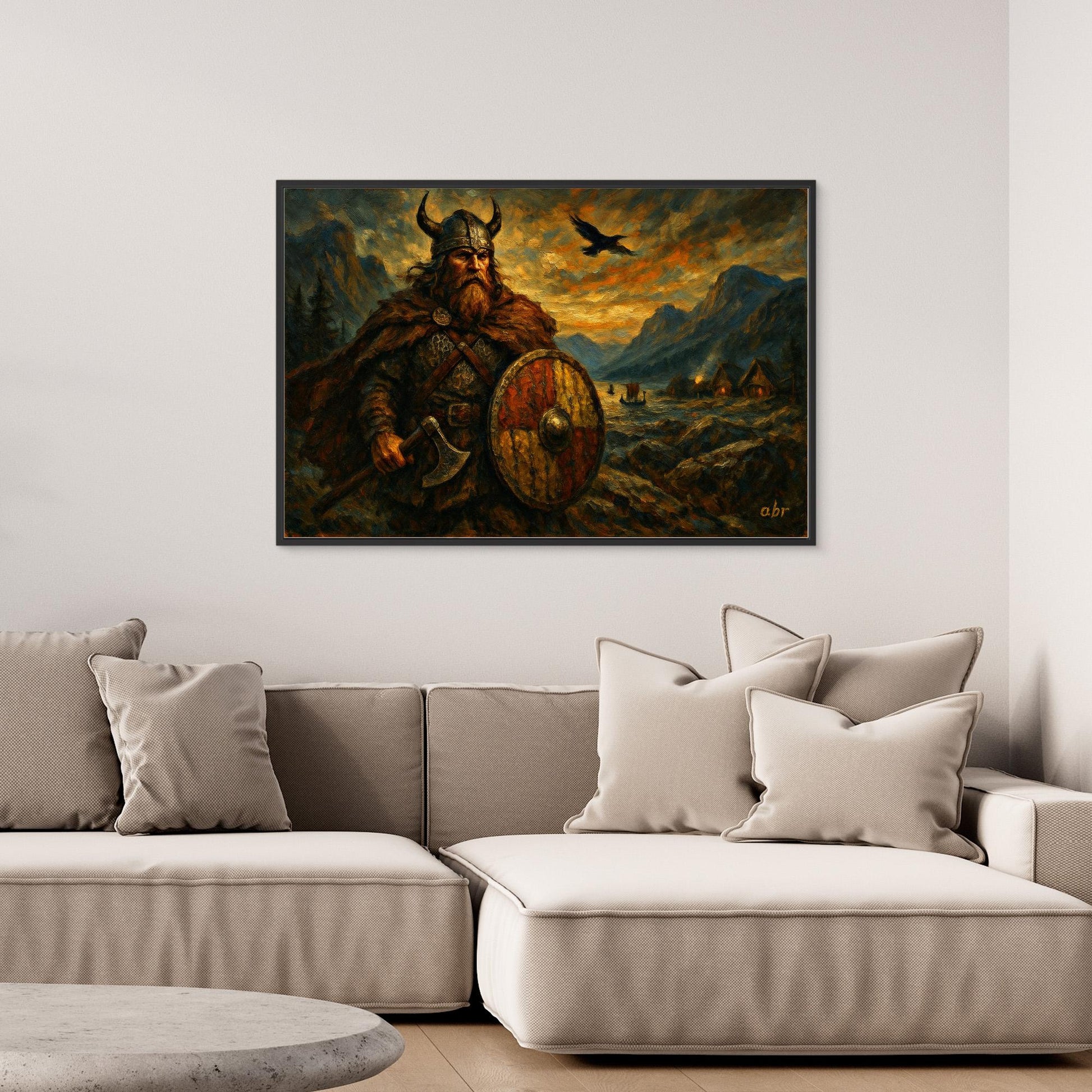 Norse Viking Defender Wall Print