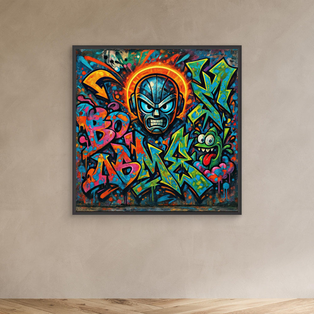 Urban Explosion: Graffiti Superhero & Monster Canvas Art – Bold Street Style Wall Decor