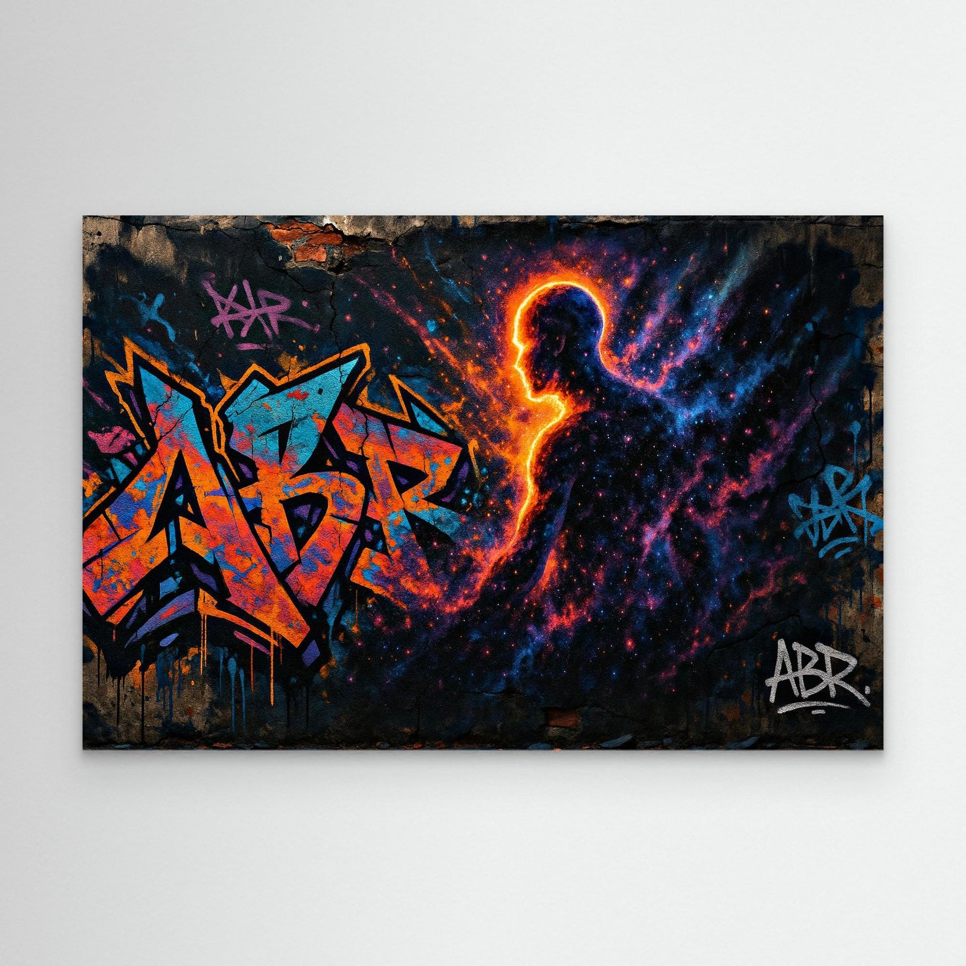 Galactic Silhouette Canvas Wall Art 