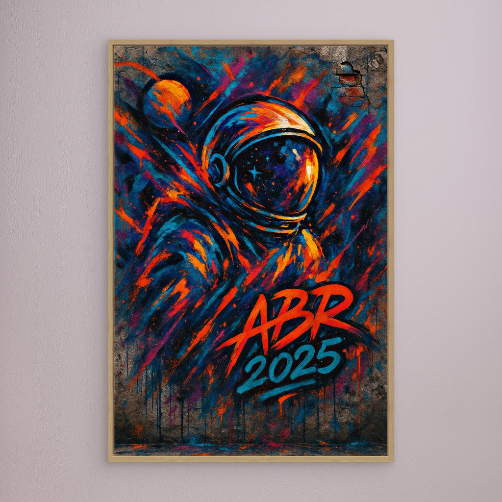 Graffiti Astronaut Canvas Wall Art – Space Street Style Print