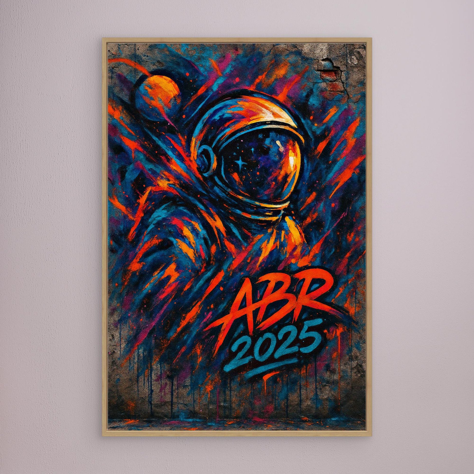 Graffiti Astronaut Canvas Wall Art – Space Street Style Print
