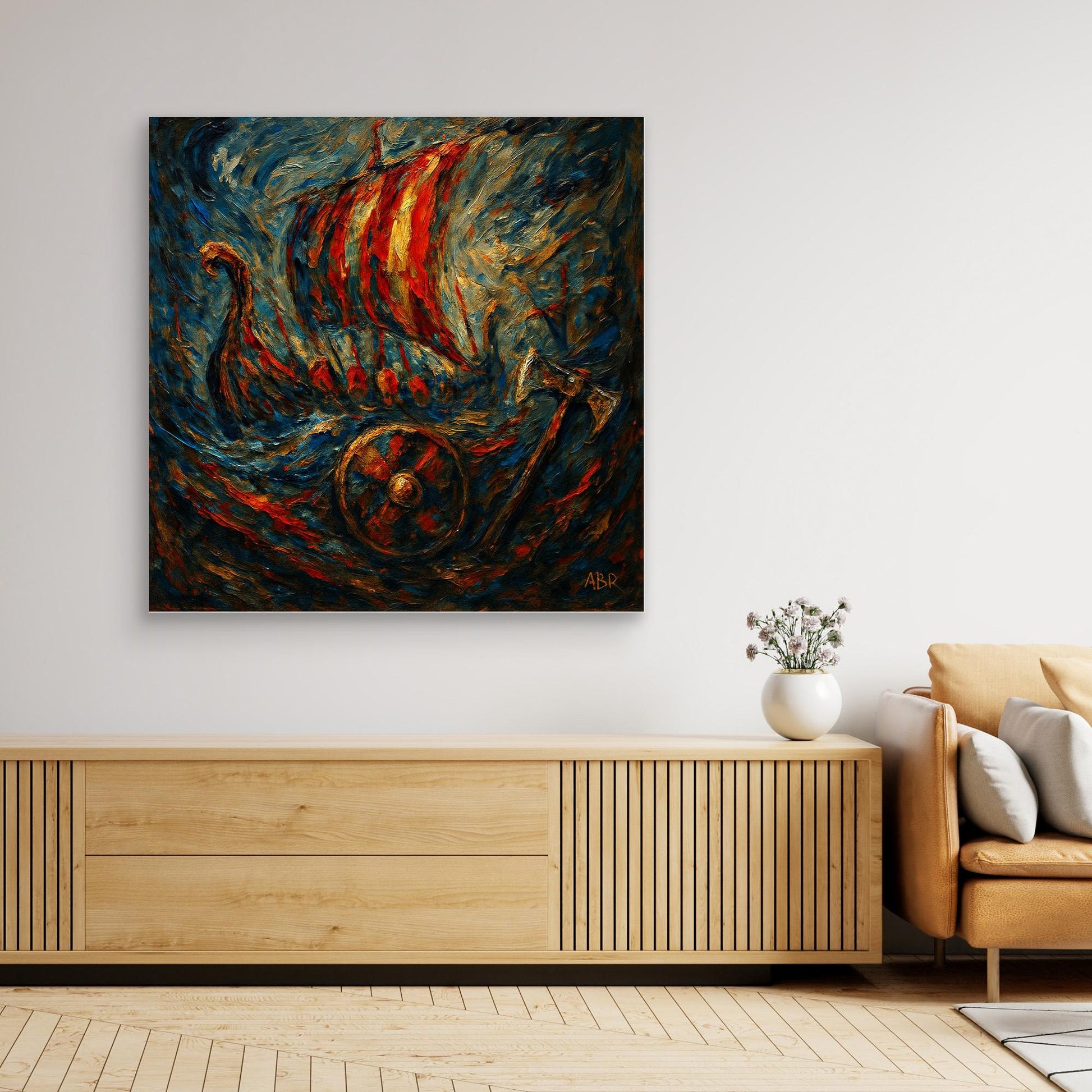 Viking Longship Canvas Wall Art