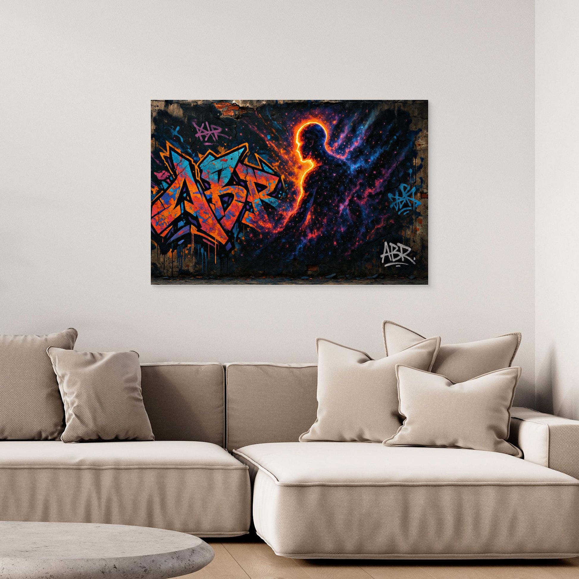 Galactic Silhouette Canvas Wall Art 