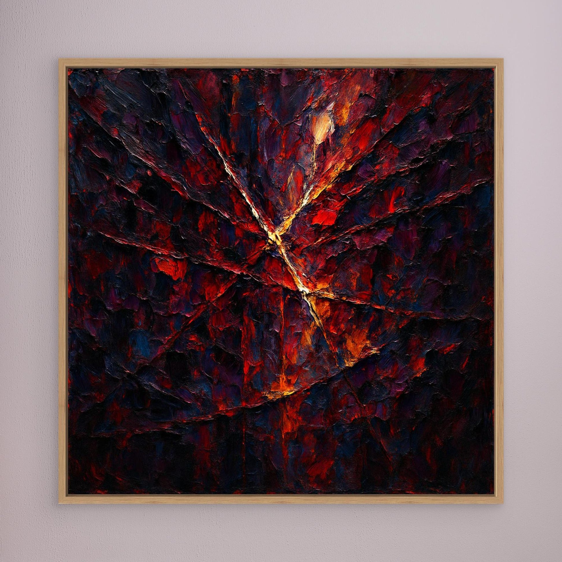 Cracked Fire Texture – Abstract Canvas Wall Art
