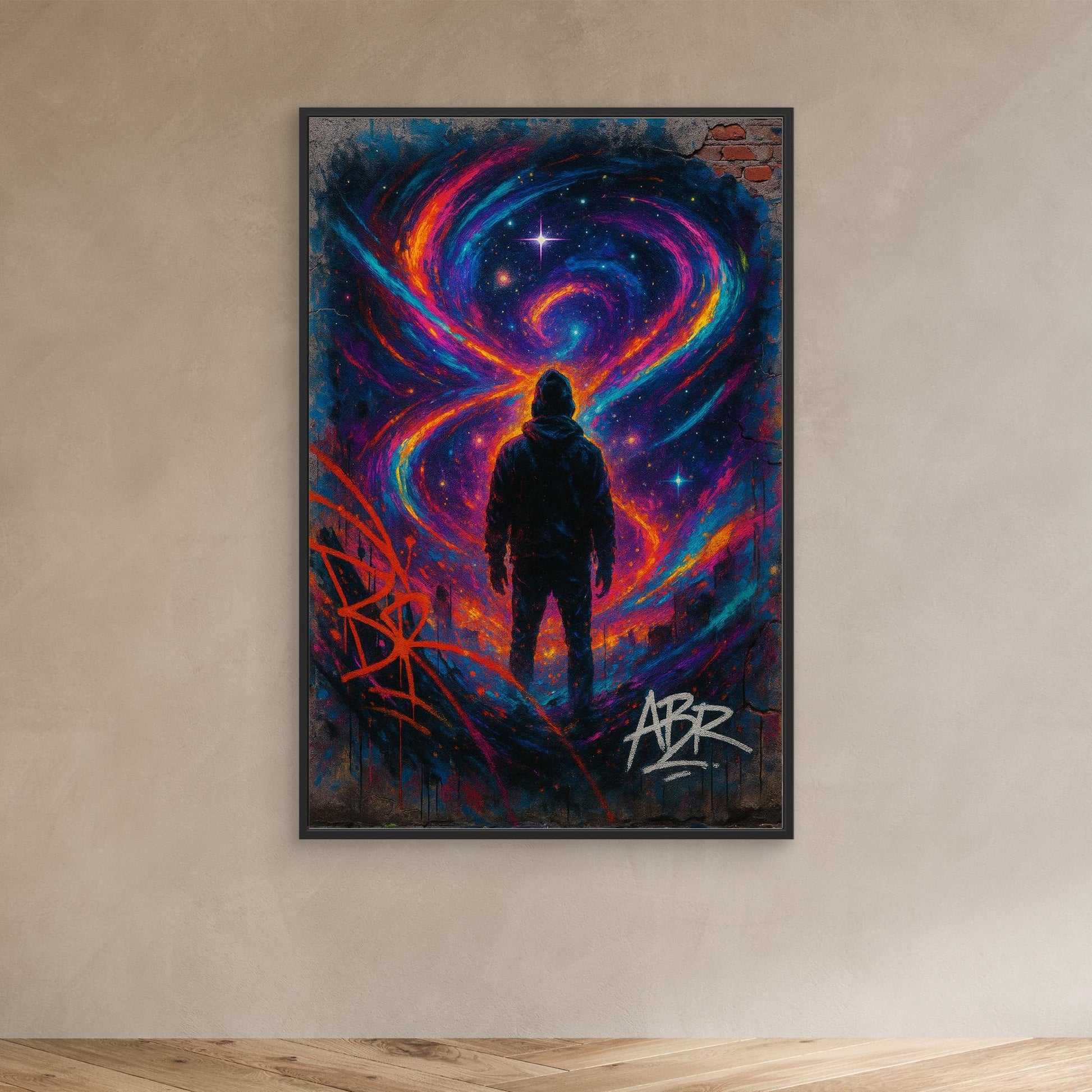 Galaxy Silhouette Canvas Wall Art – Urban Psychedelic Style