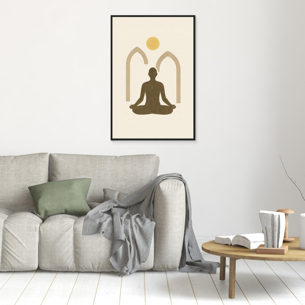 Sacred Stillness – Minimalist Meditation & Arch Canvas Art