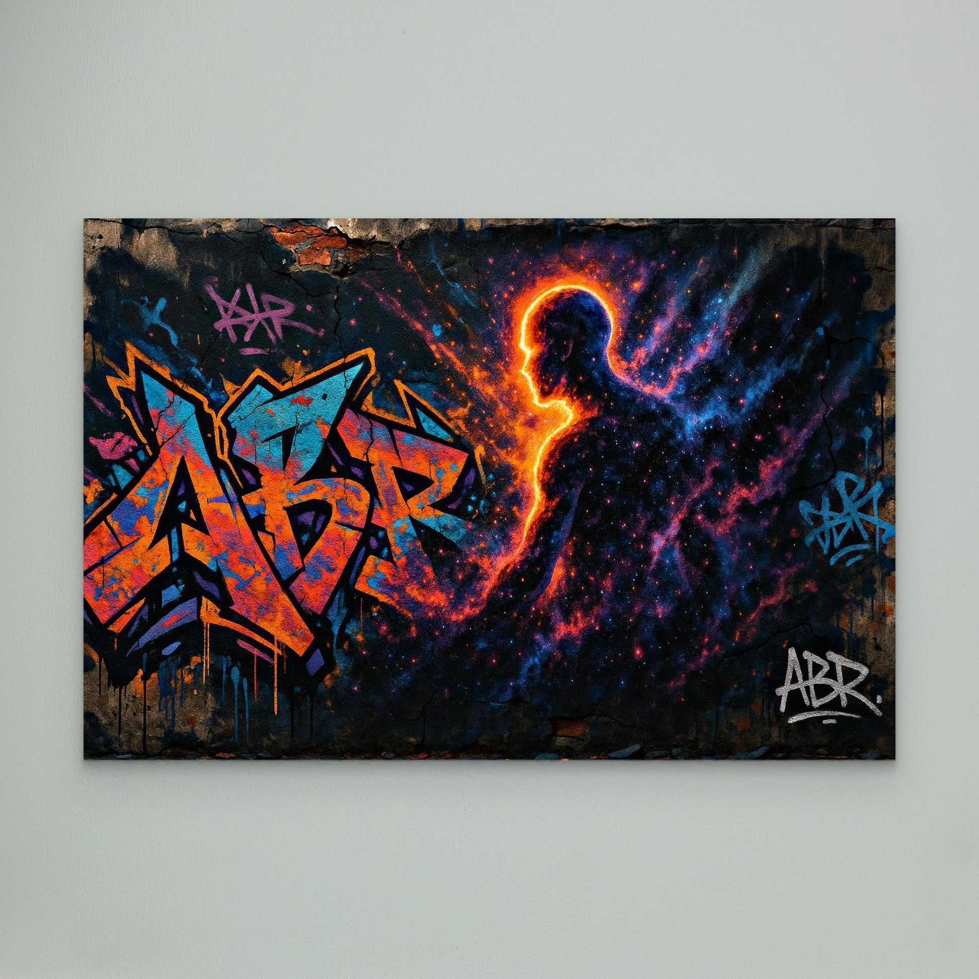 Galactic Silhouette Canvas Wall Art 