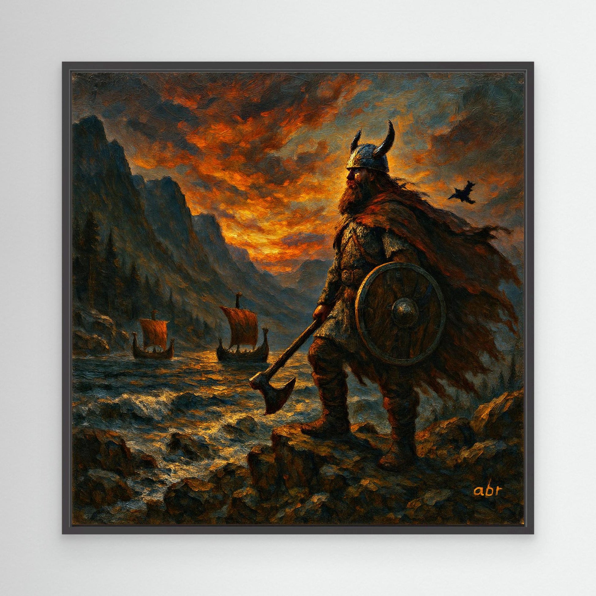 Viking Hero Canvas Wall Art Print