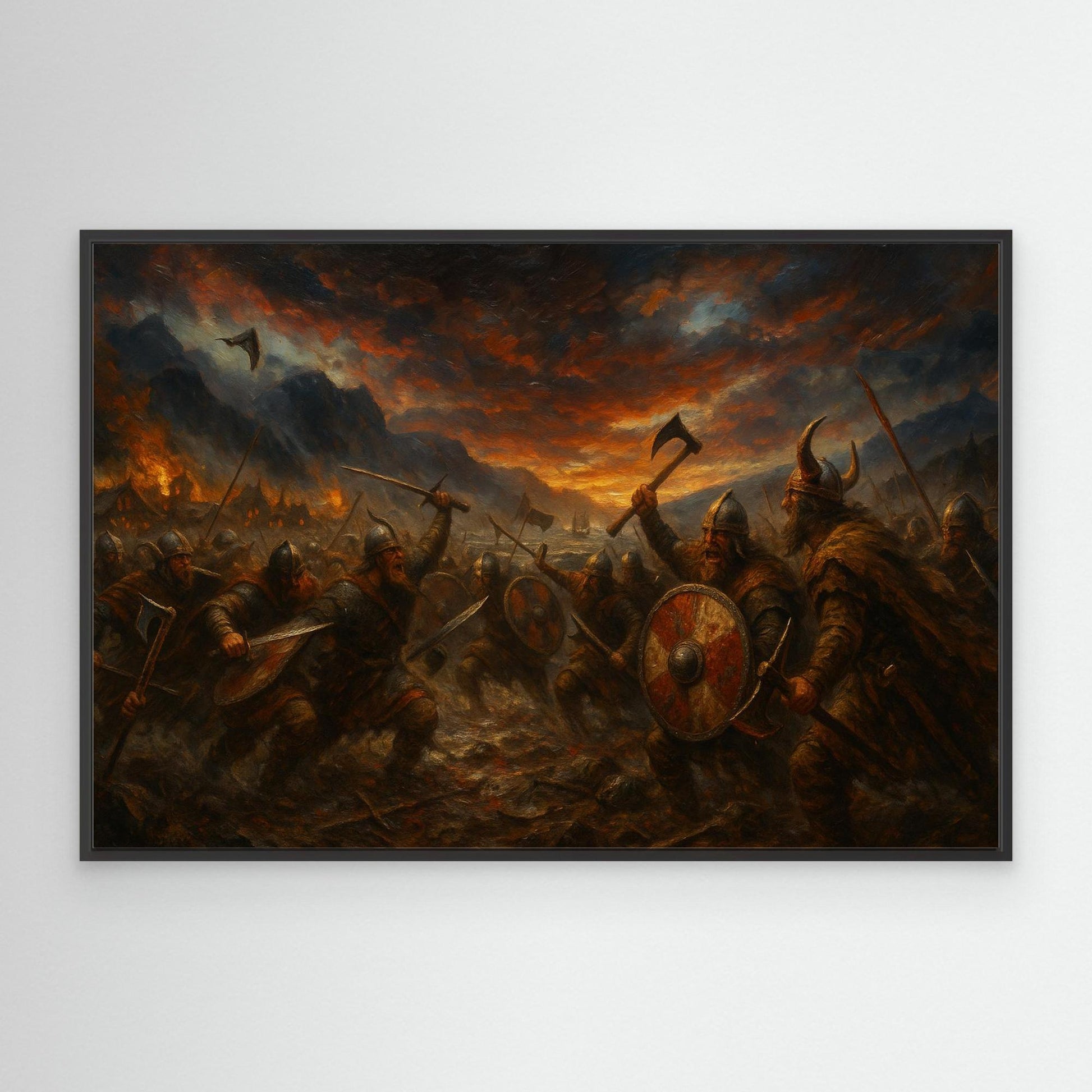 Viking Battle Canvas Wall Art