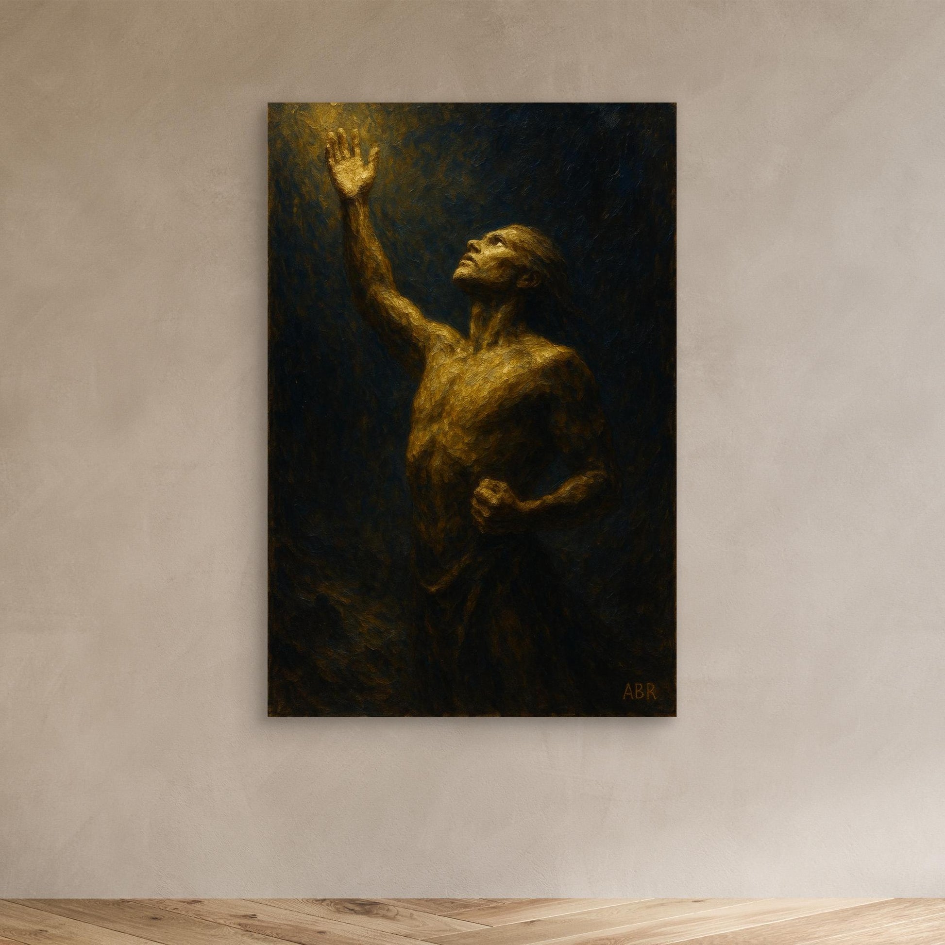 Reaching Toward Light – Figurative Canvas Wall Art