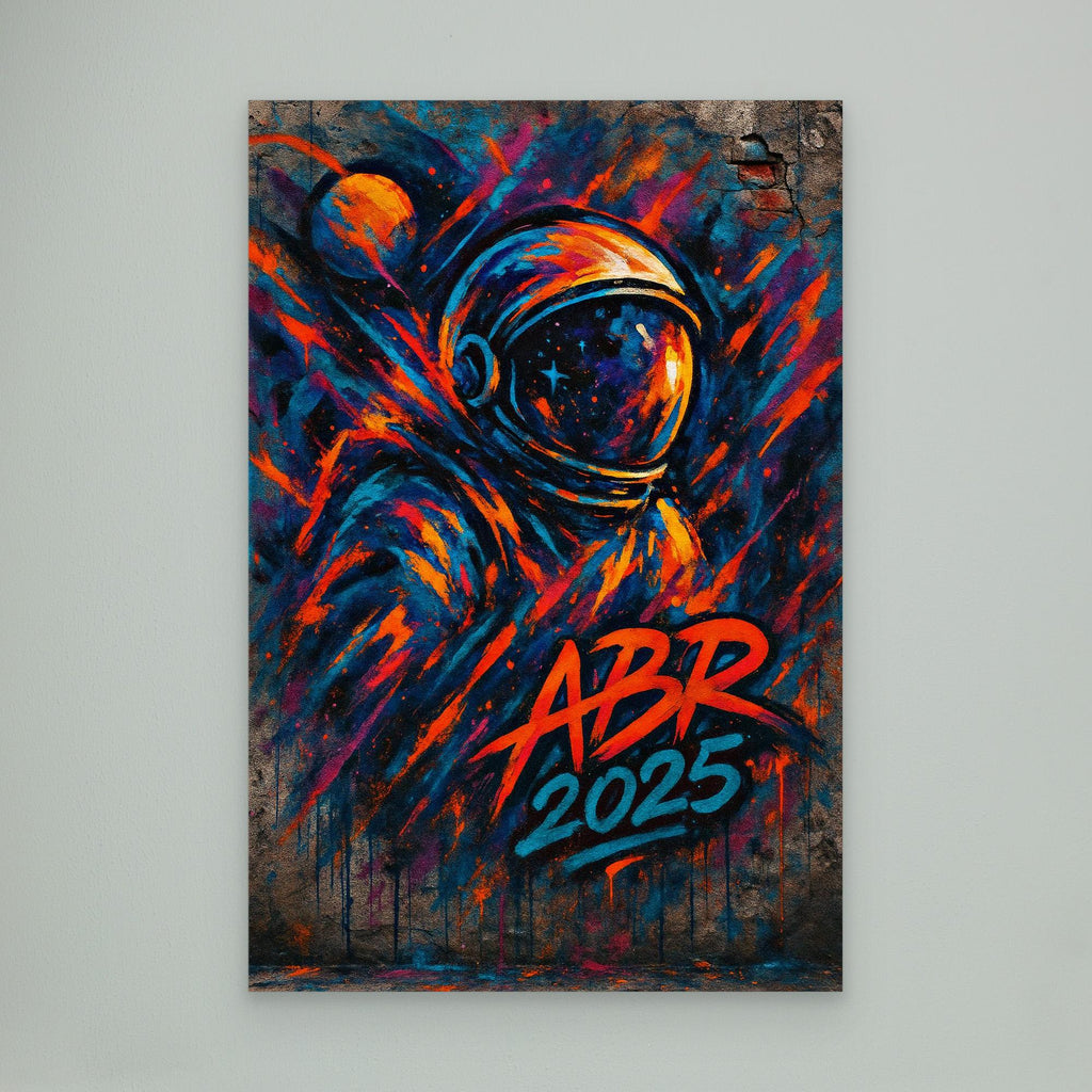 Graffiti Astronaut Canvas Wall Art – Space Street Style Print