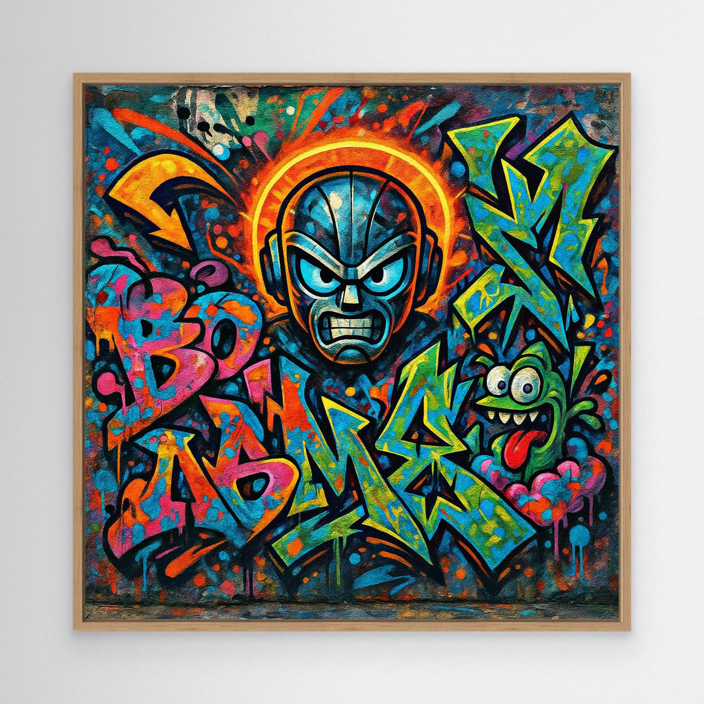 Urban Explosion: Graffiti Superhero & Monster Canvas Art – Bold Street Style Wall Decor
