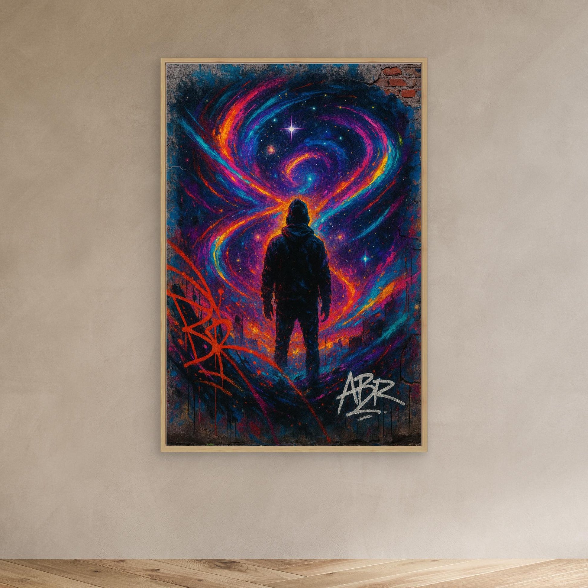 Galaxy Silhouette Canvas Wall Art – Urban Psychedelic Style