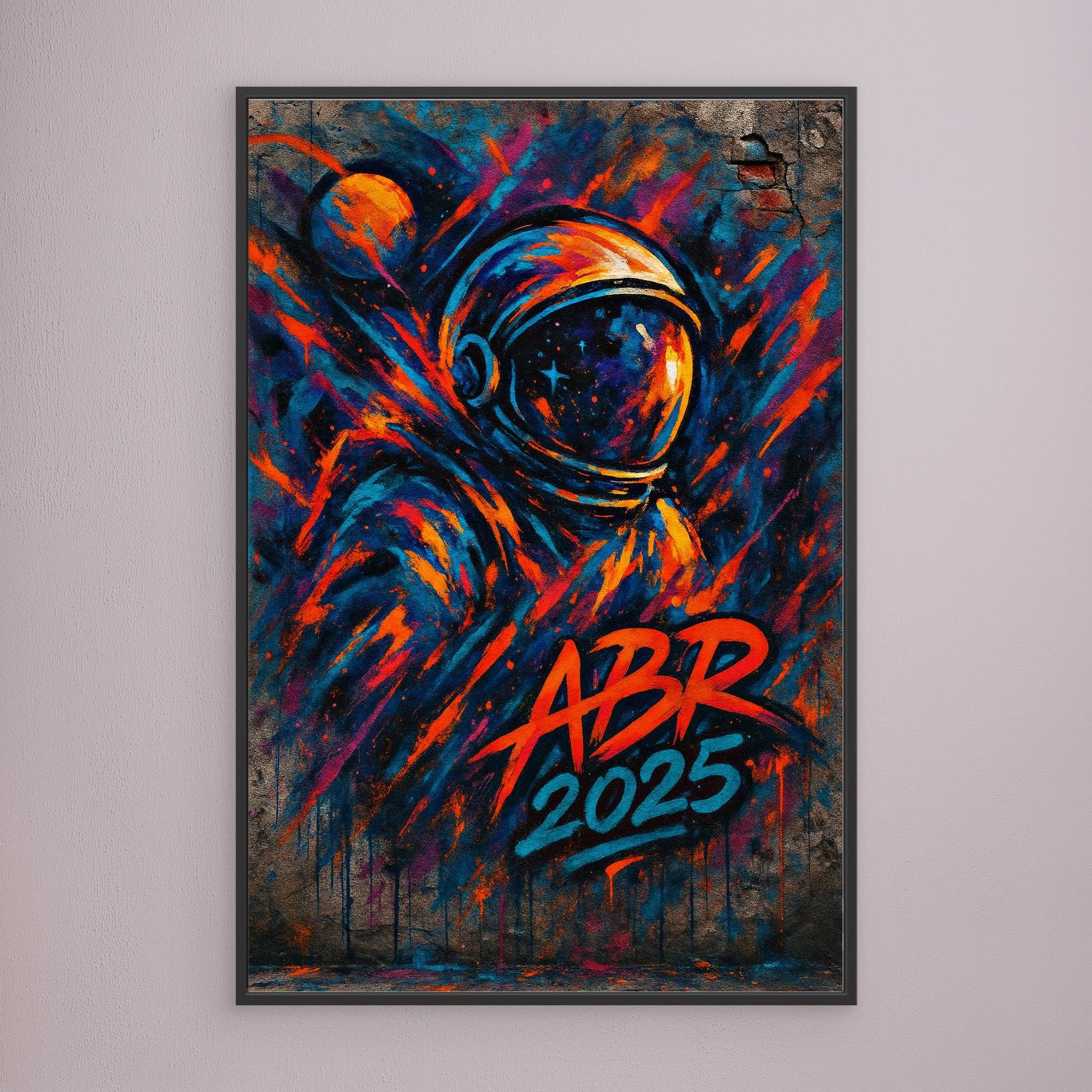 Graffiti Astronaut Canvas Wall Art – Space Street Style Print