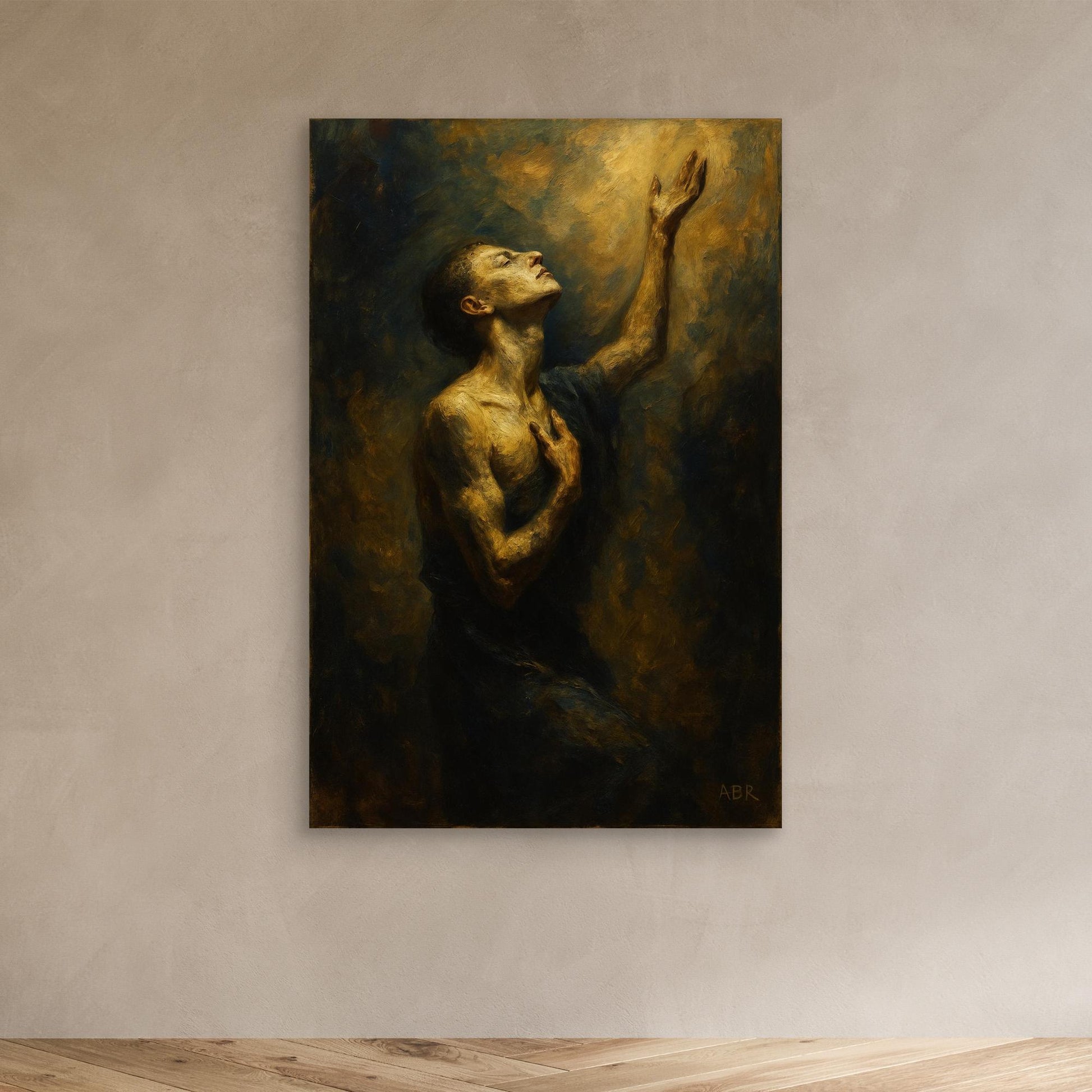Golden Light Figurative Canvas Wall Art