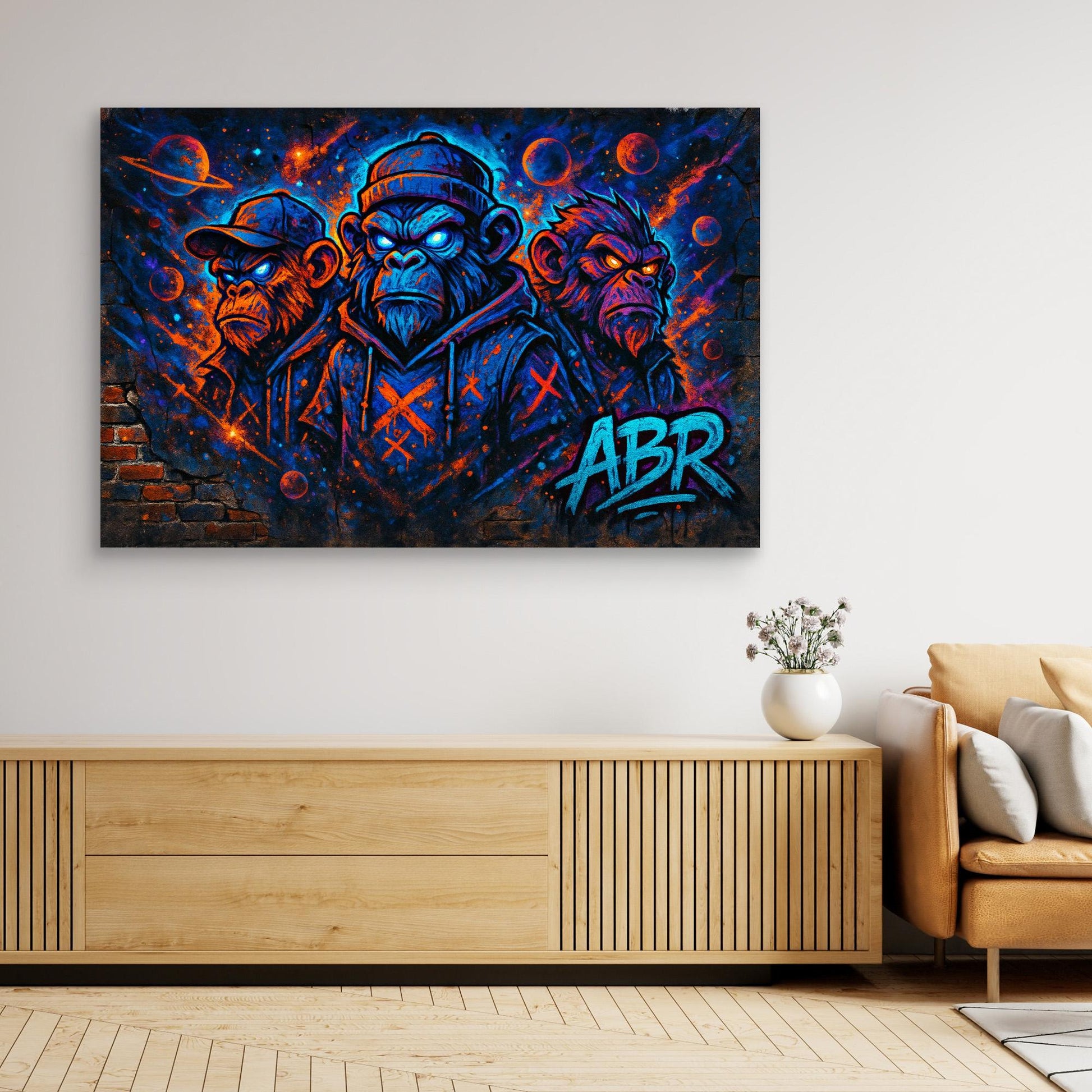 Space Ape Trio – Graffiti Canvas Wall Art