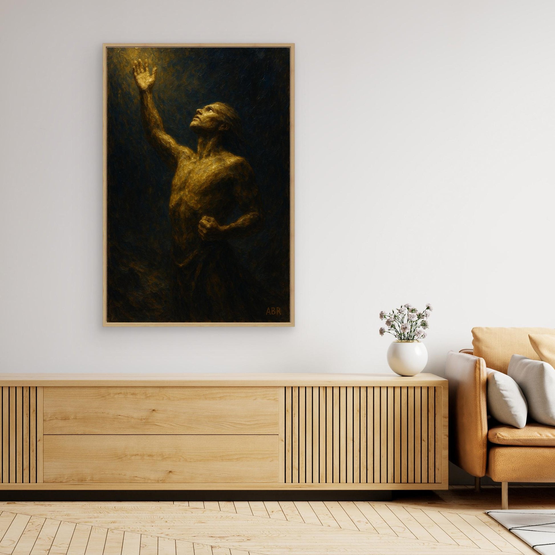 Reaching Toward Light – Figurative Canvas Wall Art