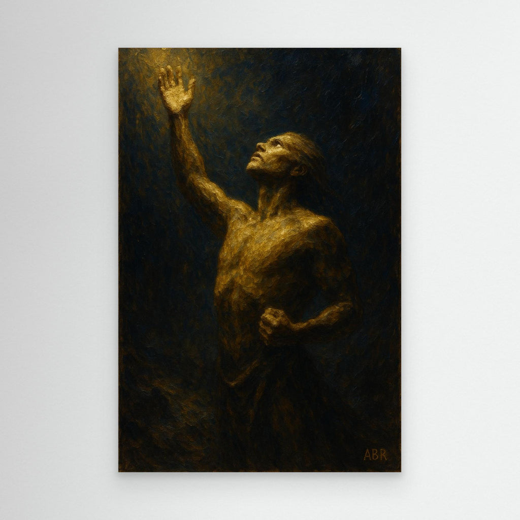 Reaching Toward Light – Figurative Canvas Wall Art