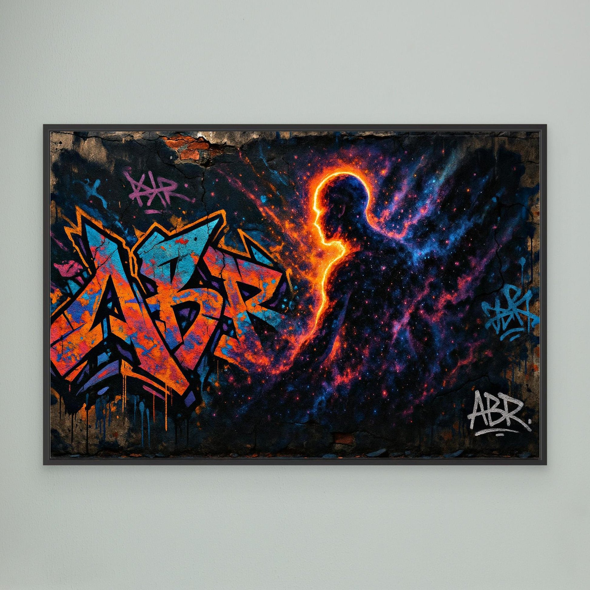 Galactic Silhouette Canvas Wall Art 