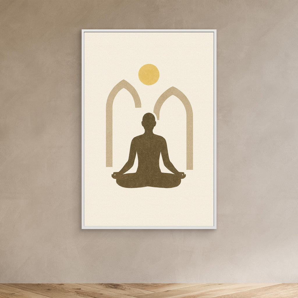 Sacred Stillness – Minimalist Meditation & Arch Canvas Art
