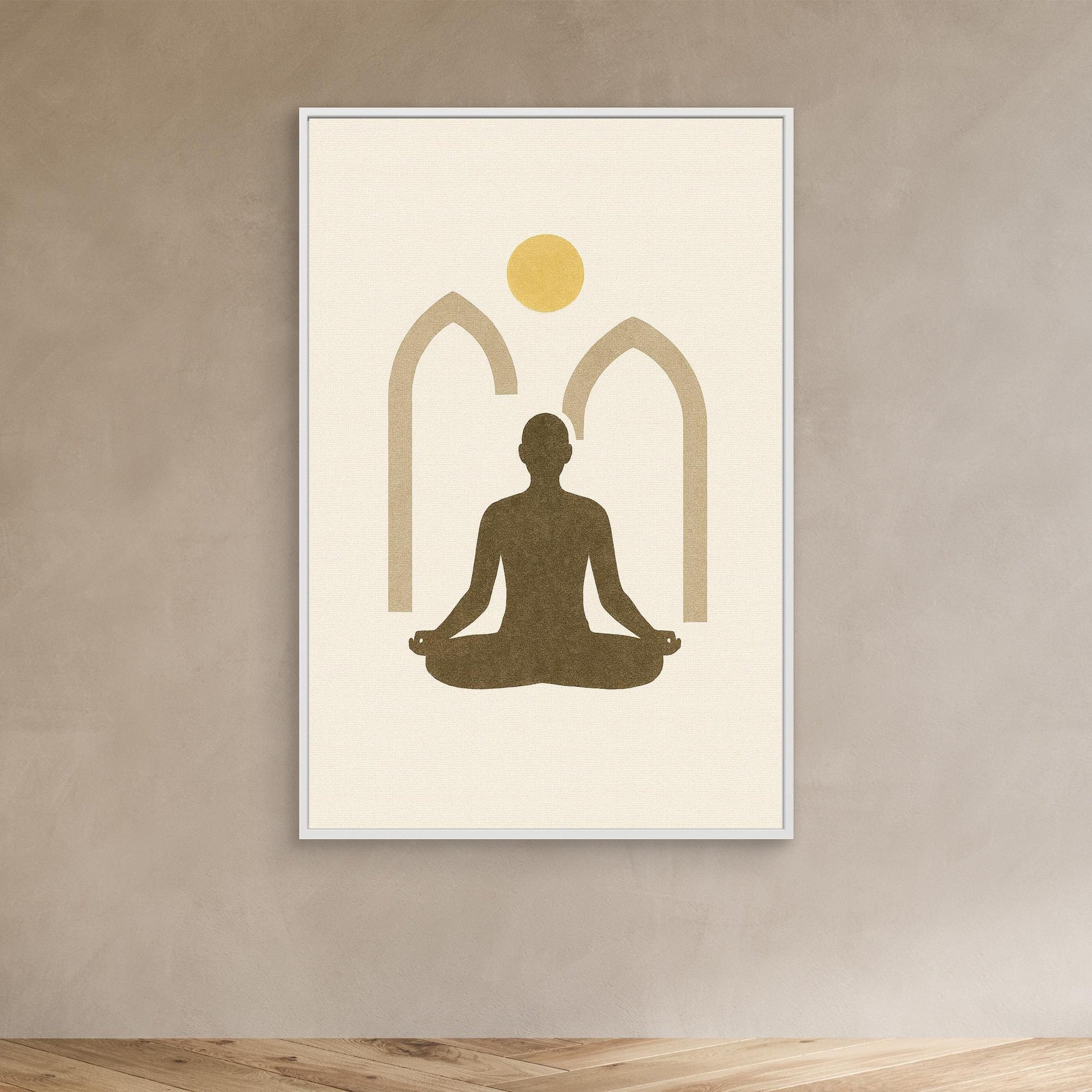 Sacred Stillness – Minimalist Meditation & Arch Canvas Art
