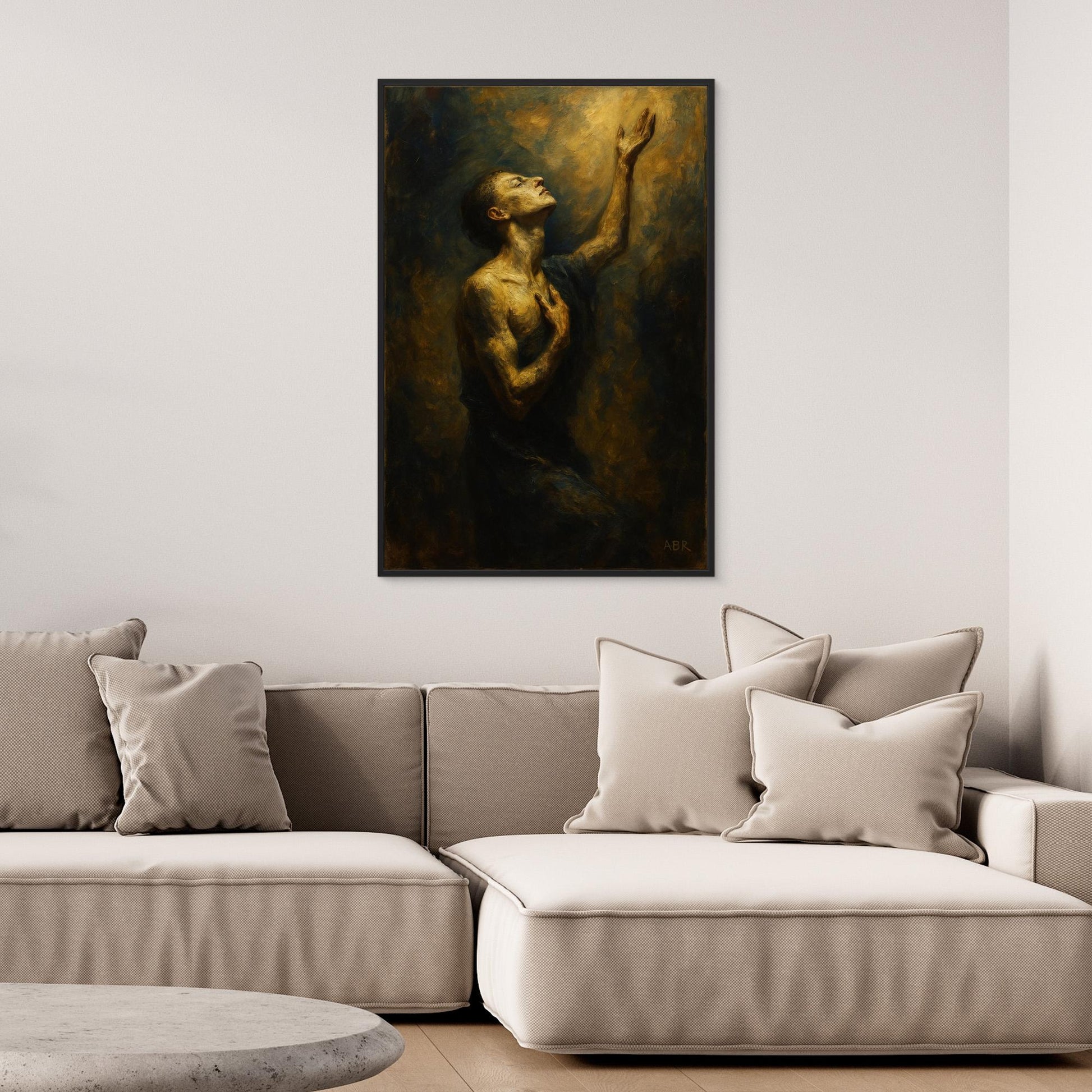 Golden Light Figurative Canvas Wall Art