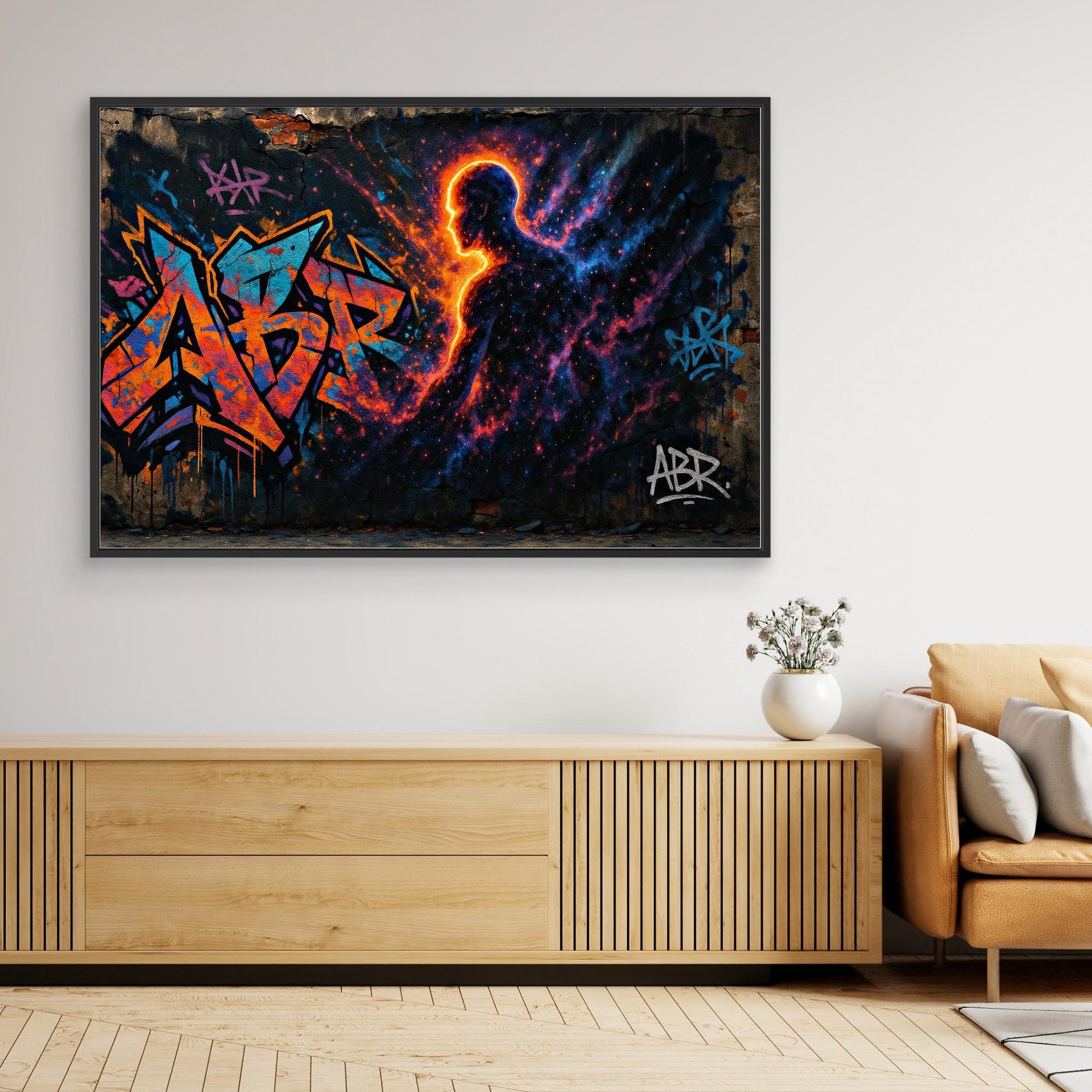 Galactic Silhouette Canvas Wall Art 