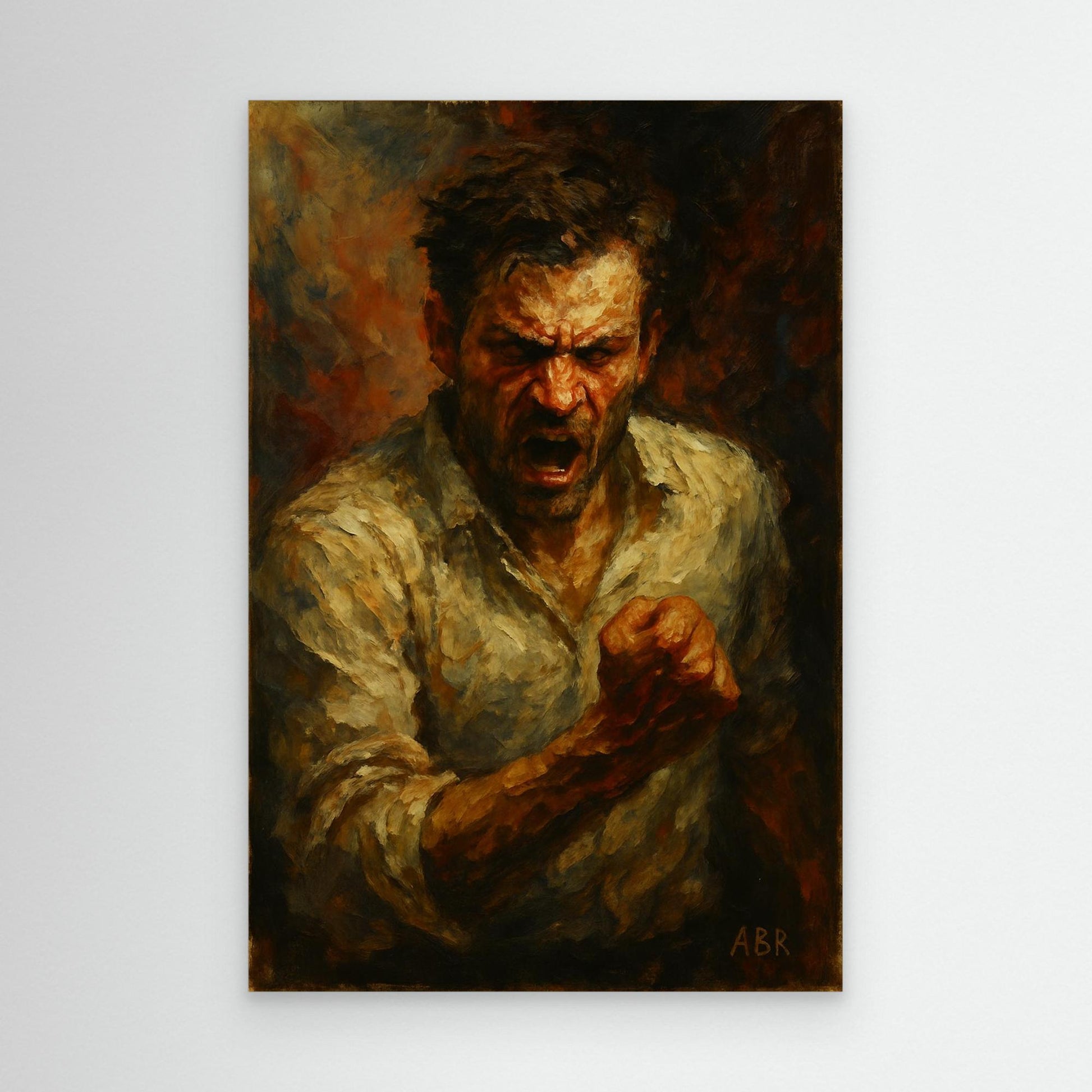 Powerful Male Portrait Canvas Wall Art Print