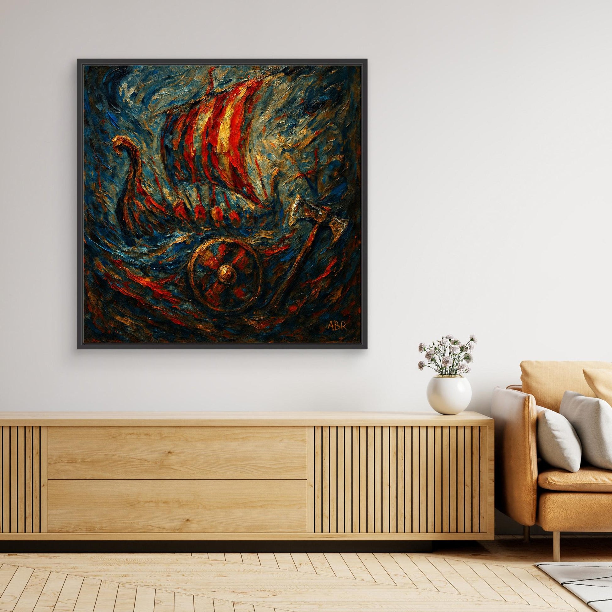 Viking Longship Canvas Wall Art