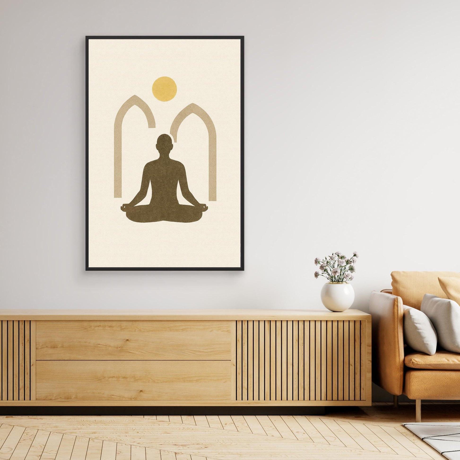 Sacred Stillness – Minimalist Meditation & Arch Canvas Art