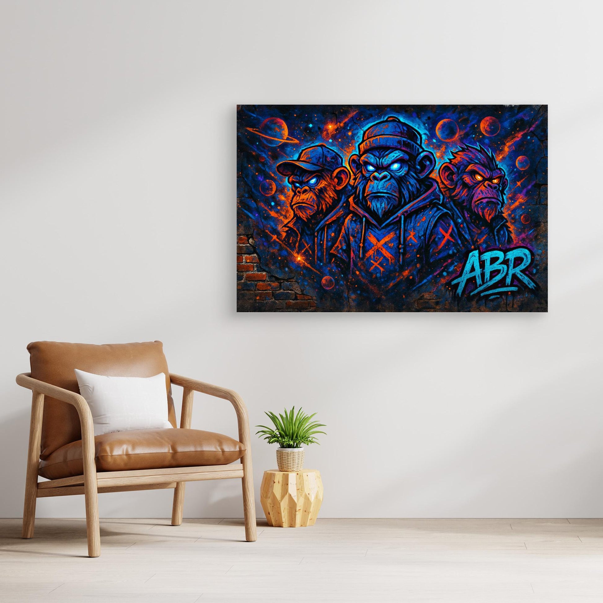 Space Ape Trio – Graffiti Canvas Wall Art