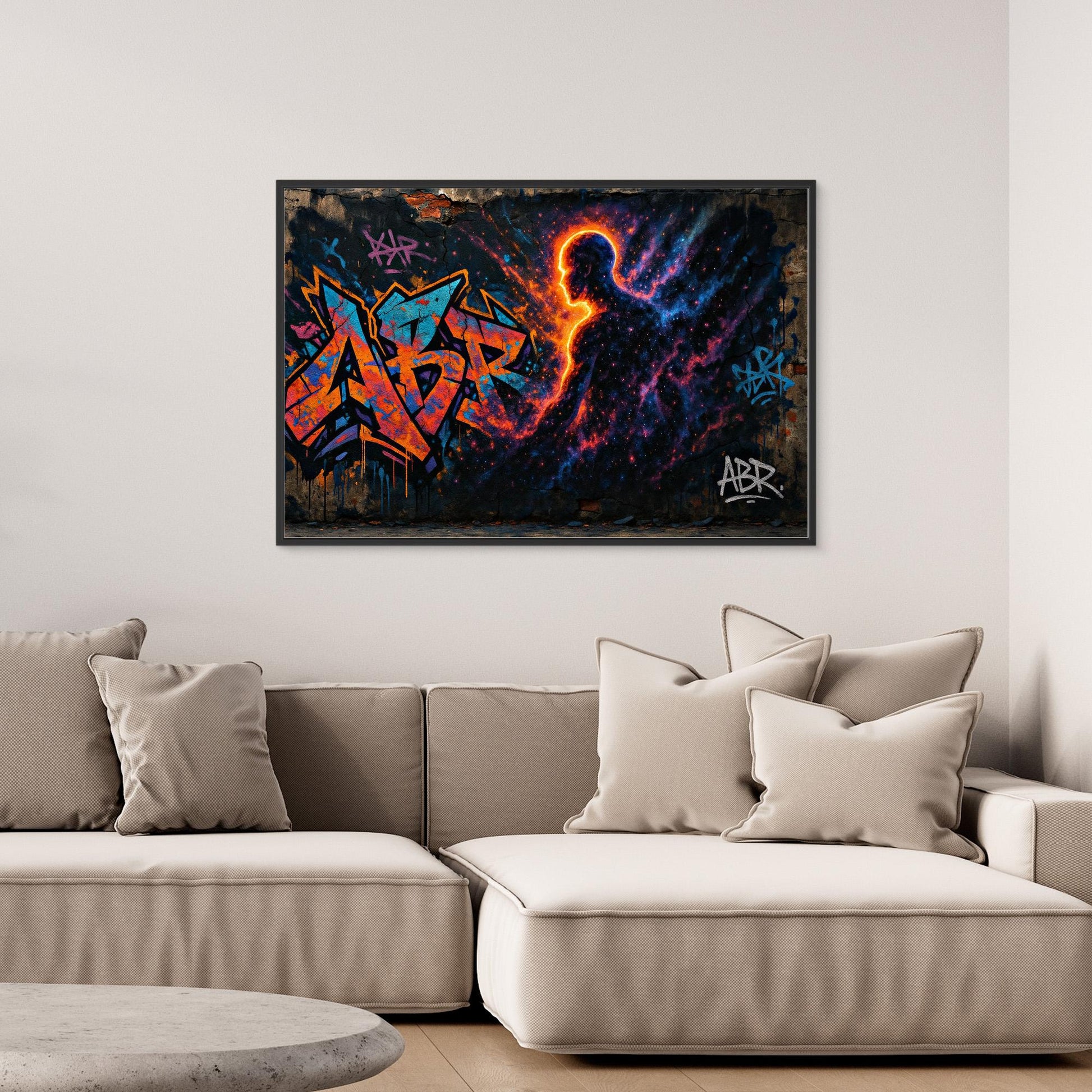 Galactic Silhouette Canvas Wall Art 